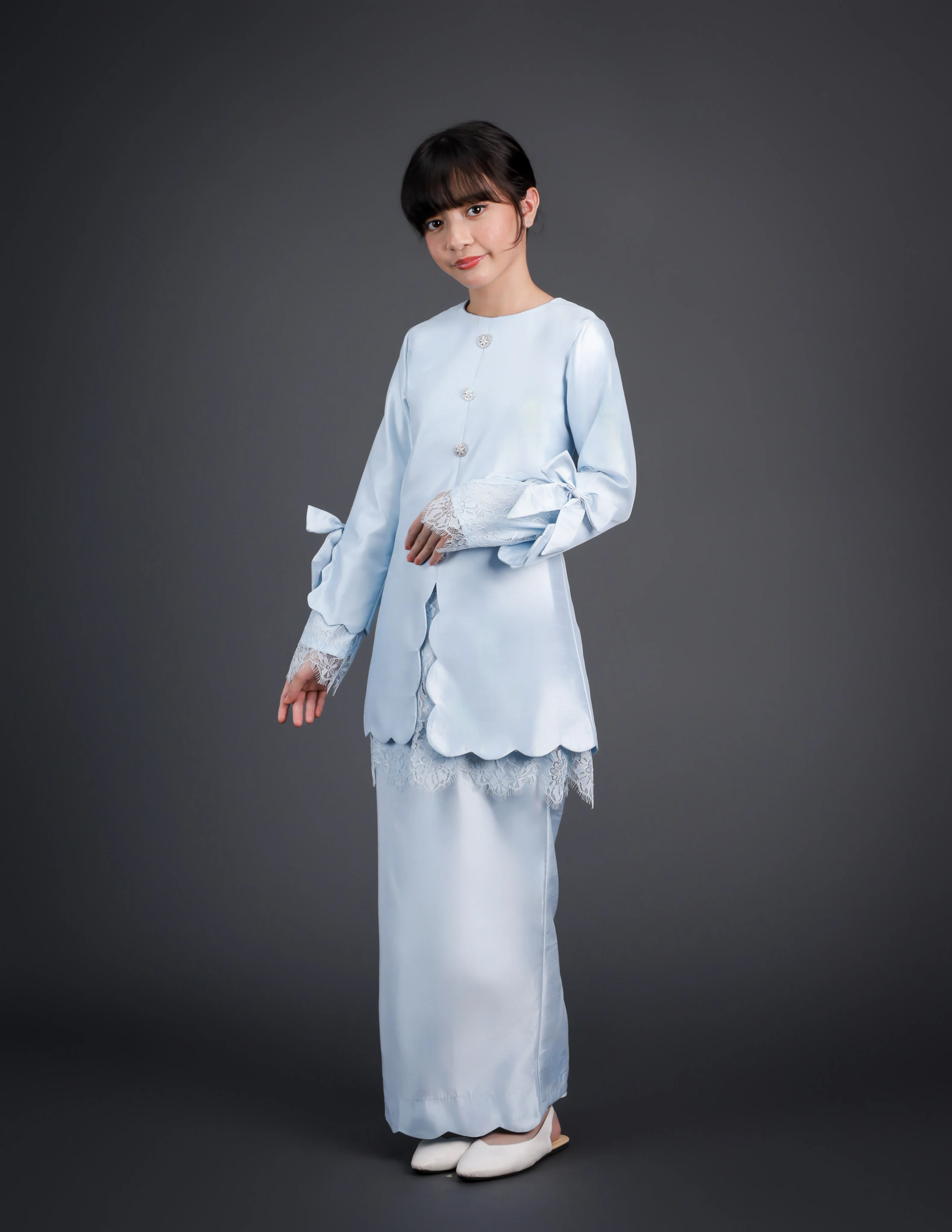 ARIYANA KEBAYA KIDS (BABY BLUE) - Image 3