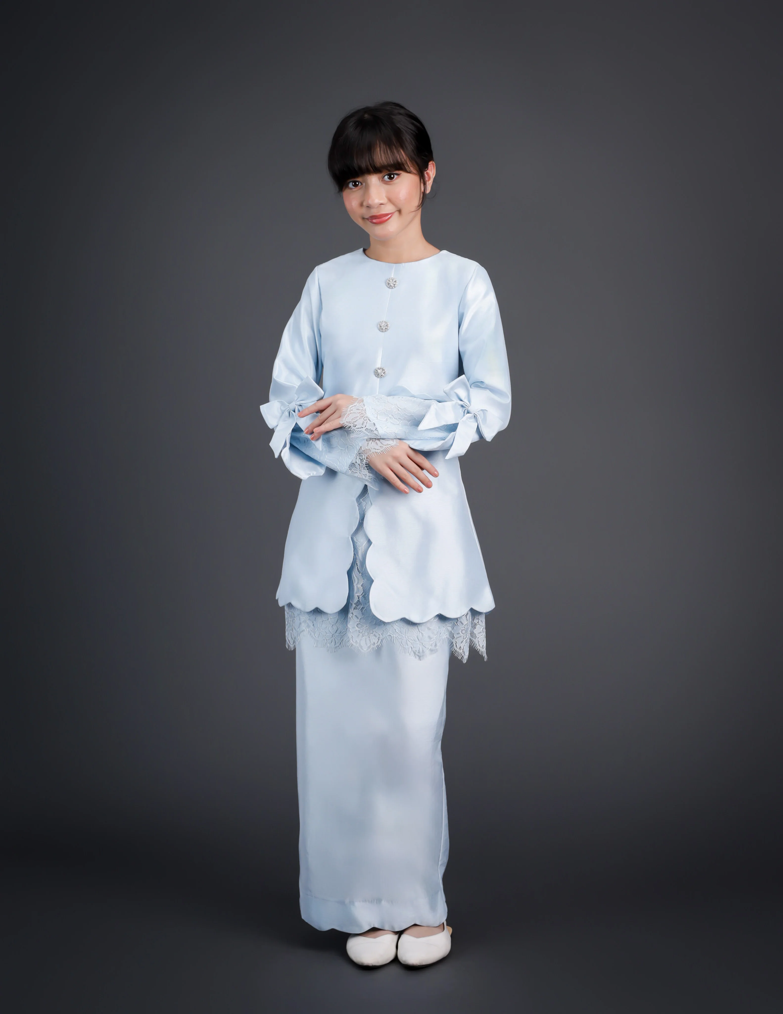ARIYANA KEBAYA KIDS (BABY BLUE) - Image 4