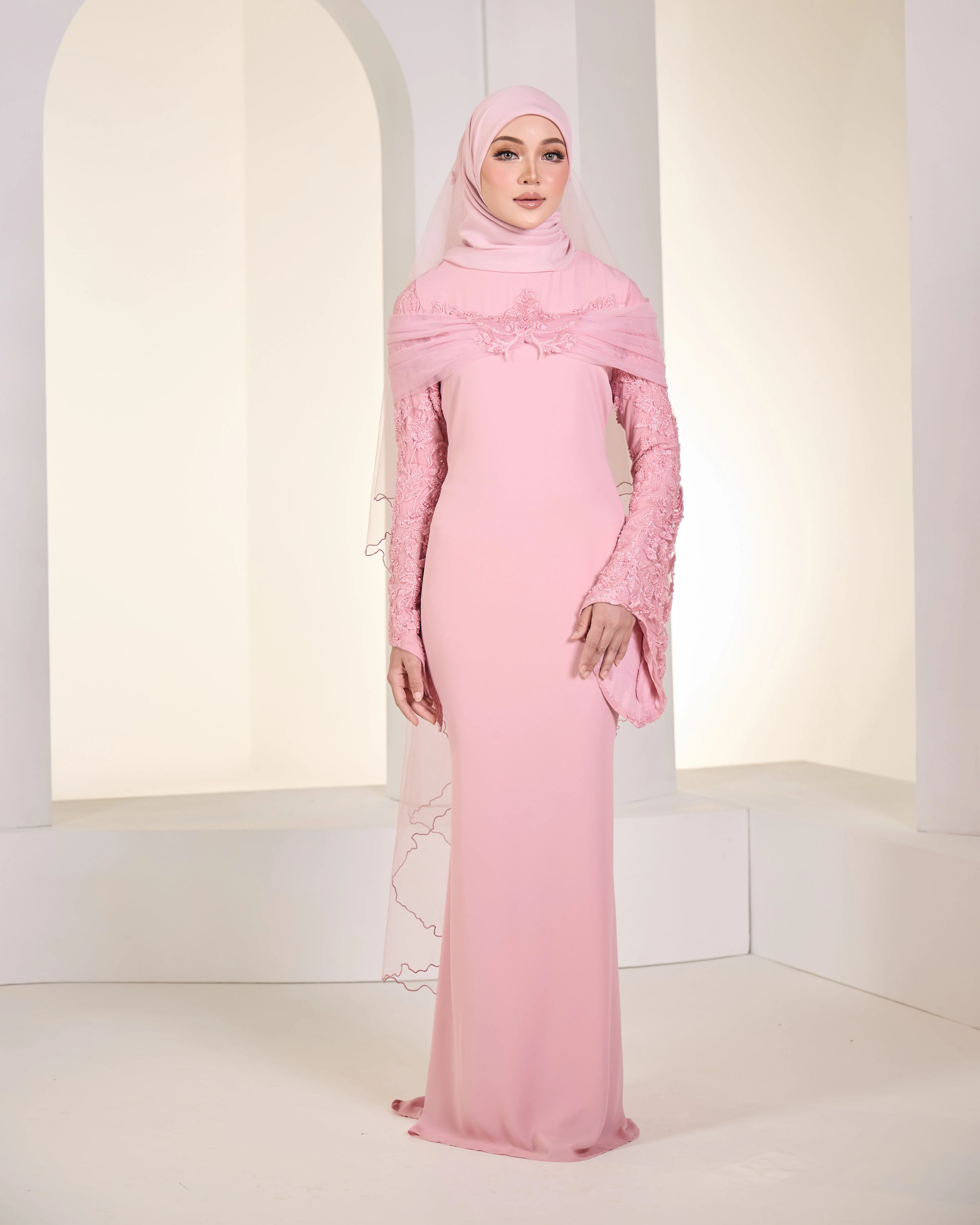 DARLENE DRESS (DUSTY PINK) - Image 3