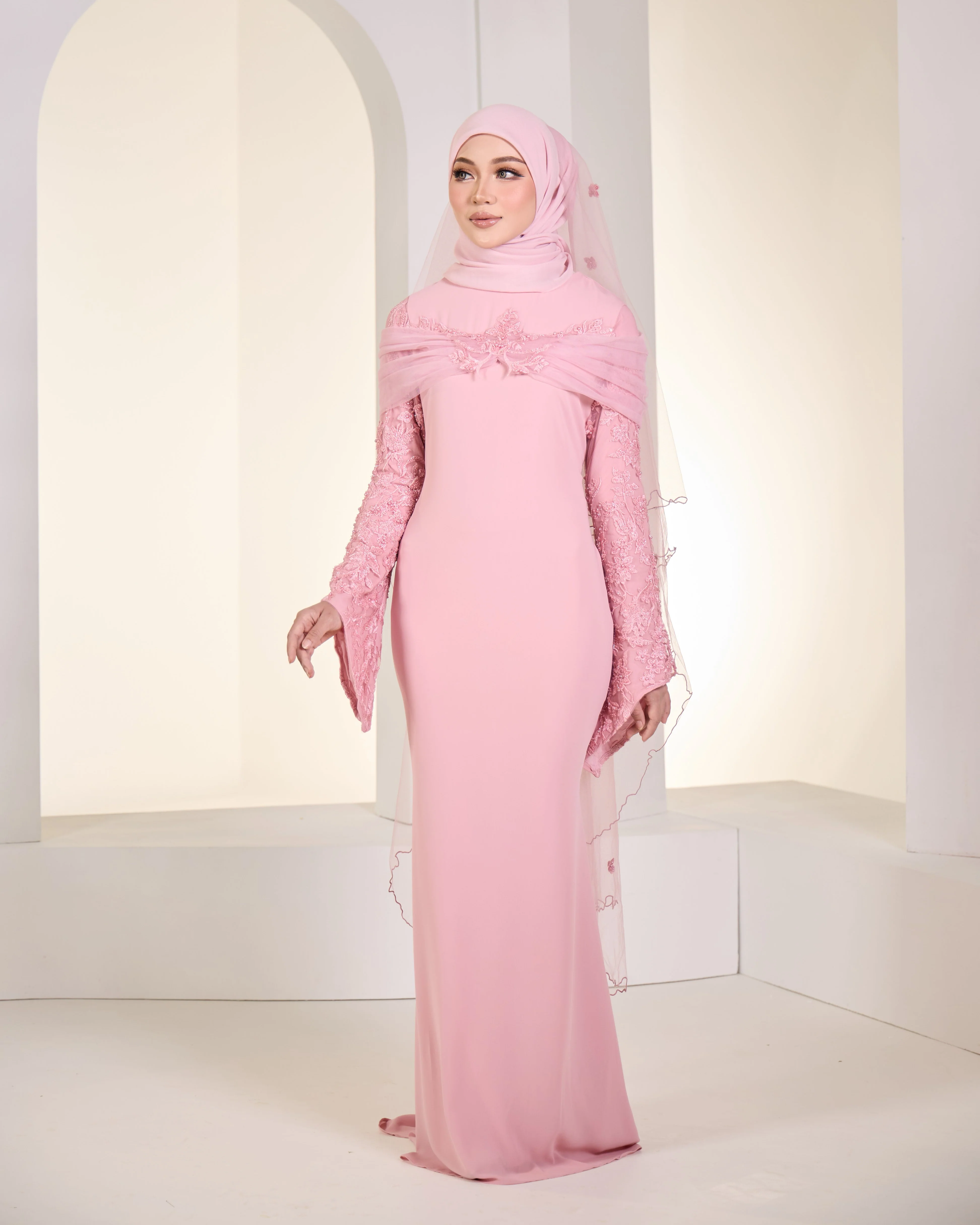 DARLENE DRESS (DUSTY PINK) - Image 4