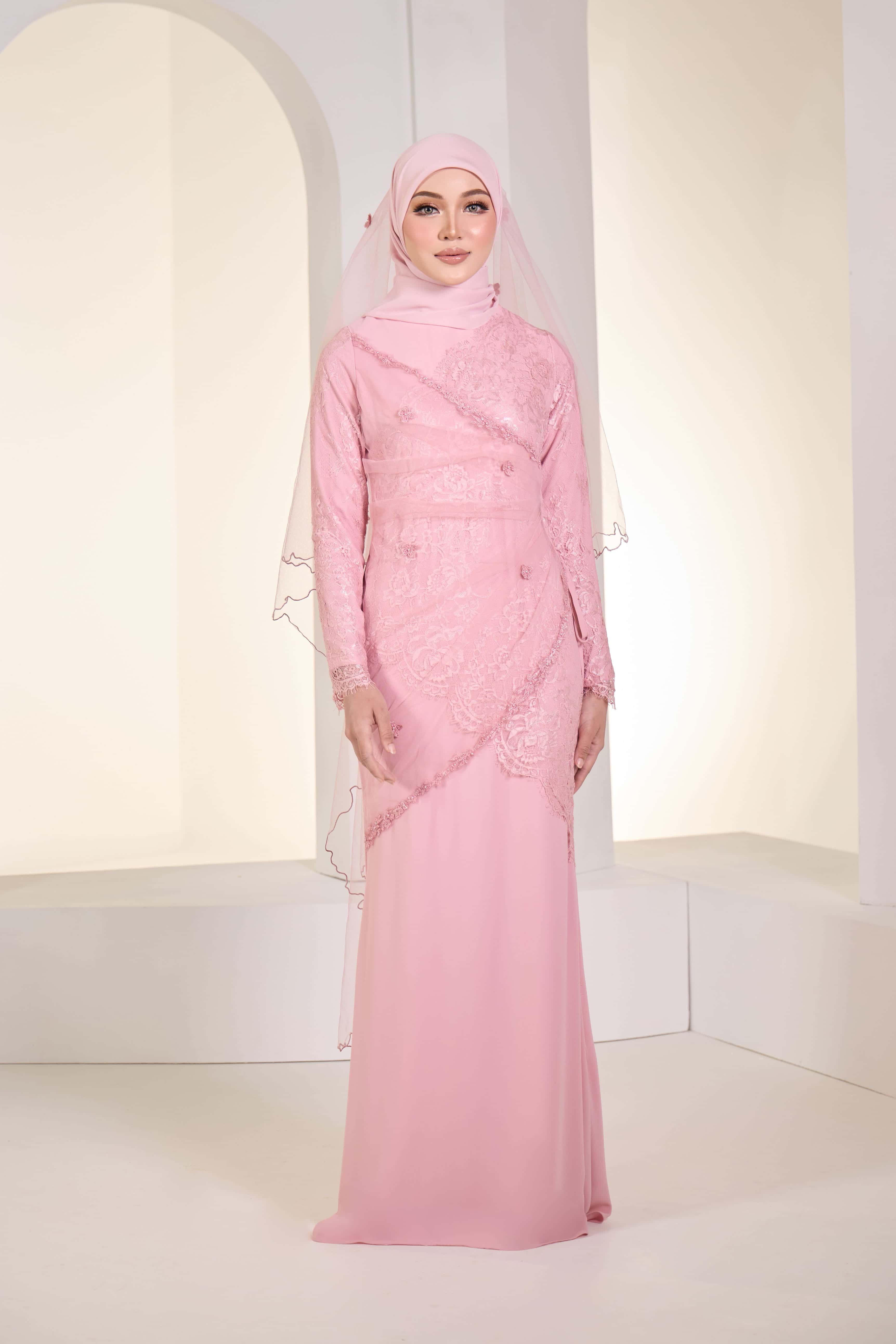 EDWINA BRIDE DRESS (DUSTY PINK) - Image 4