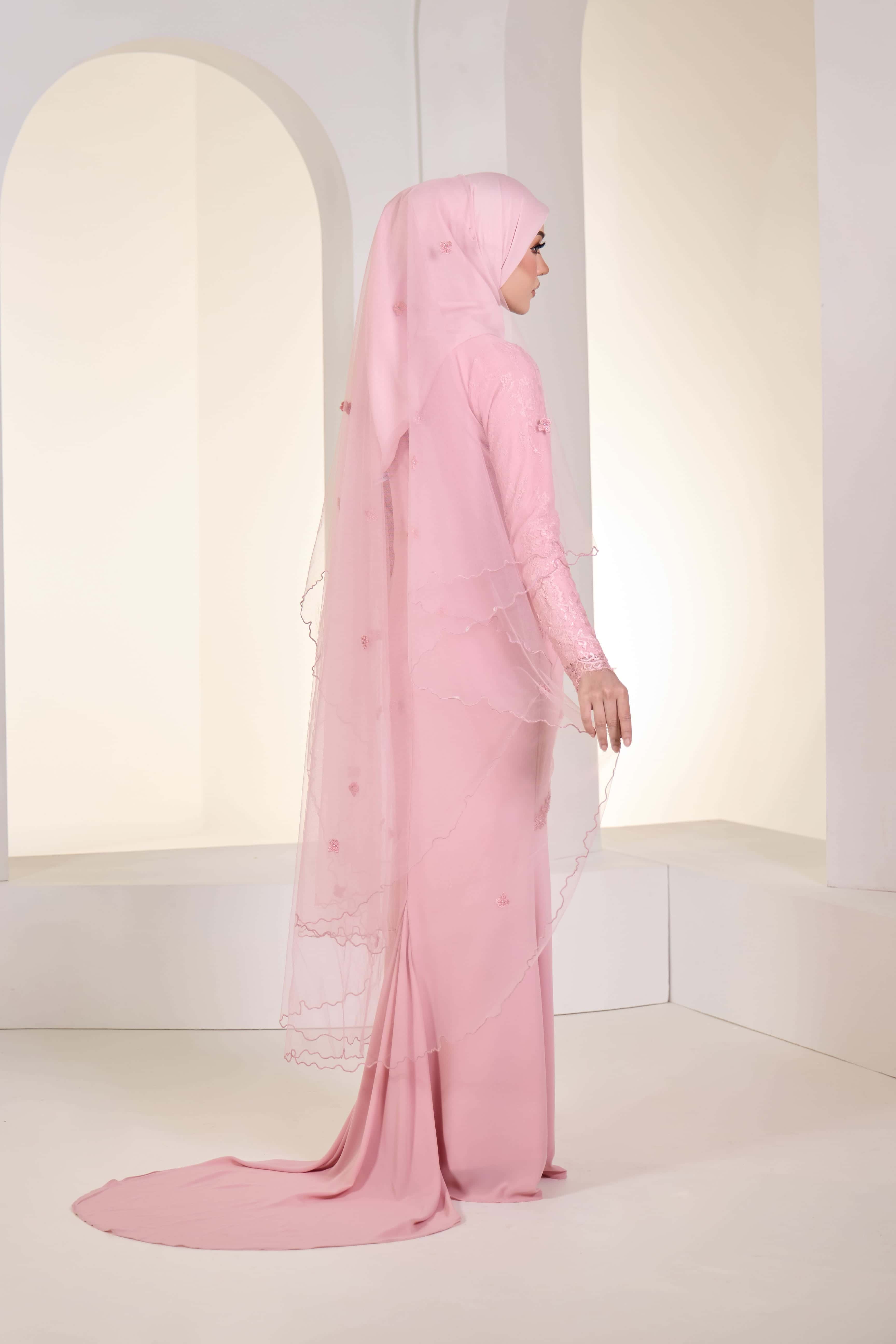 EDWINA BRIDE DRESS (DUSTY PINK) - Image 5