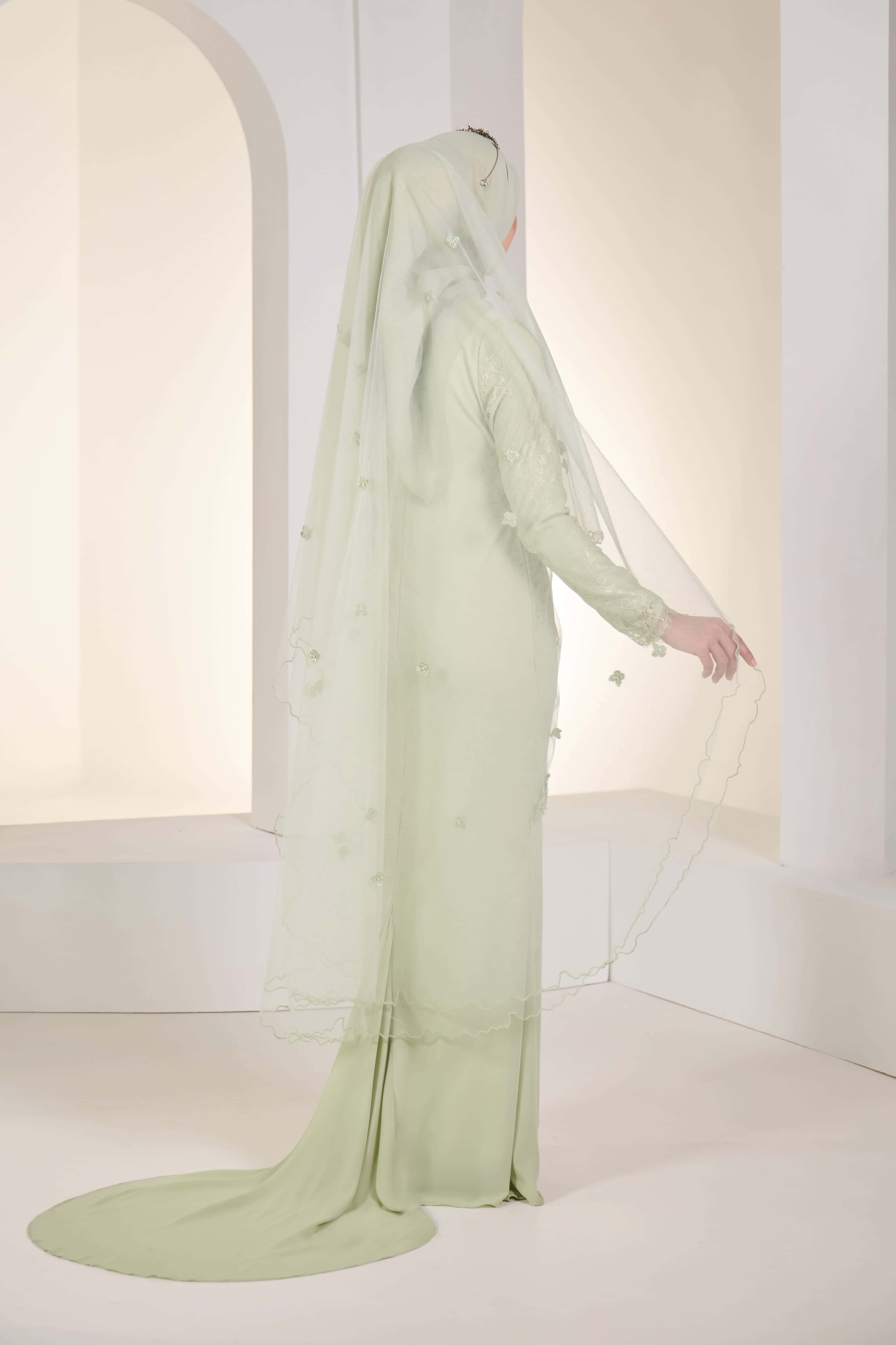 EDWINA BRIDE DRESS (GREEN TEA) - Image 4