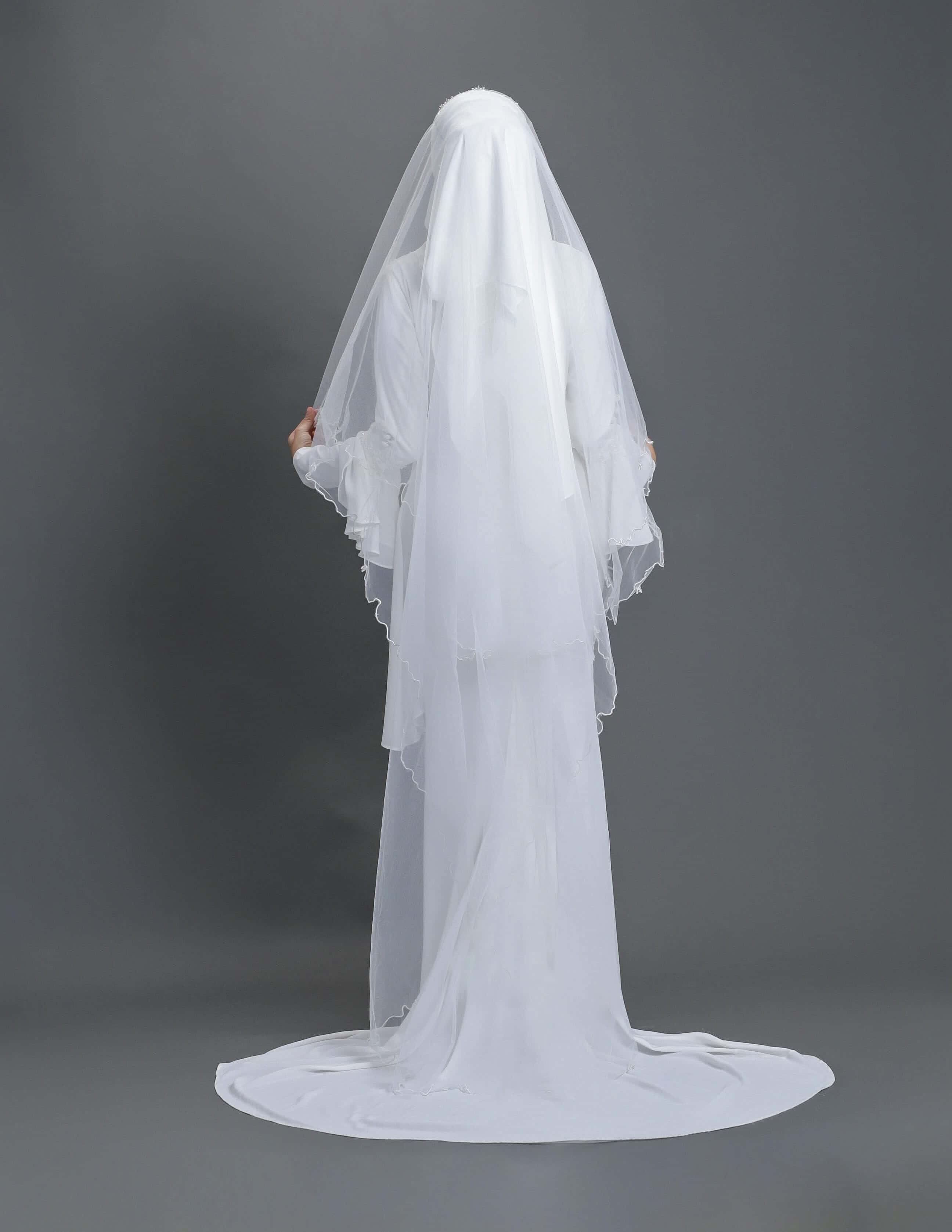 EMBROIDERY NET VEIL A17 (OFF WHITE) - Image 3