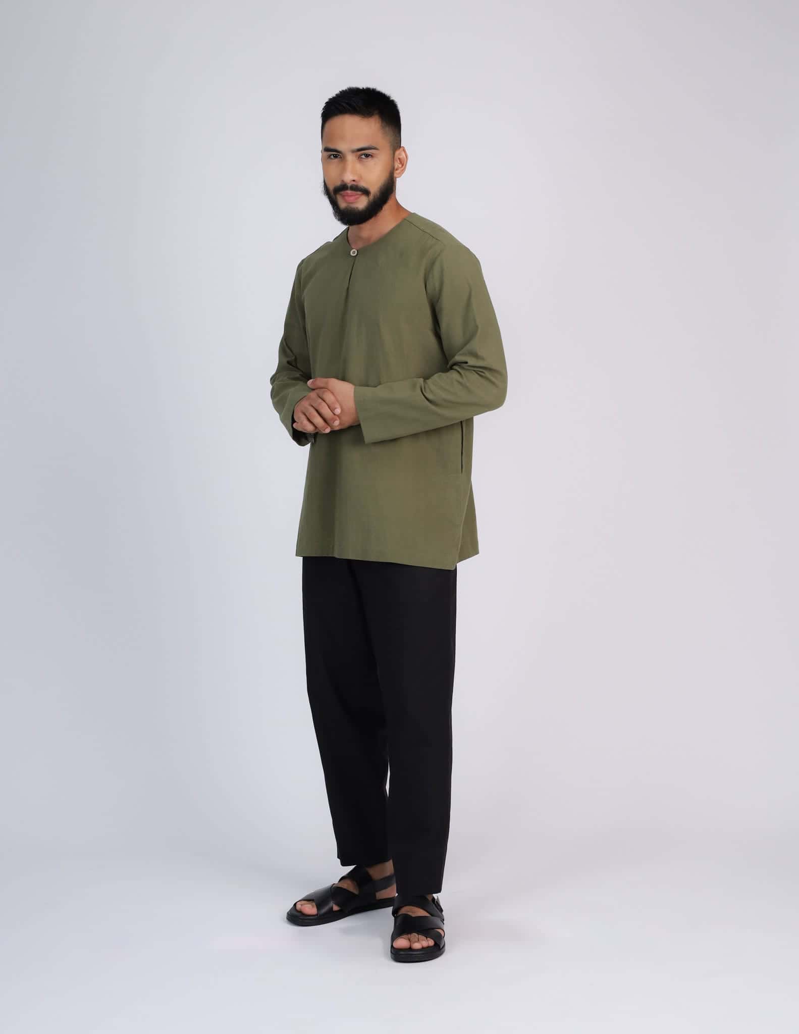 HAIDAR KURTA (ARMY GREEN) - Image 3