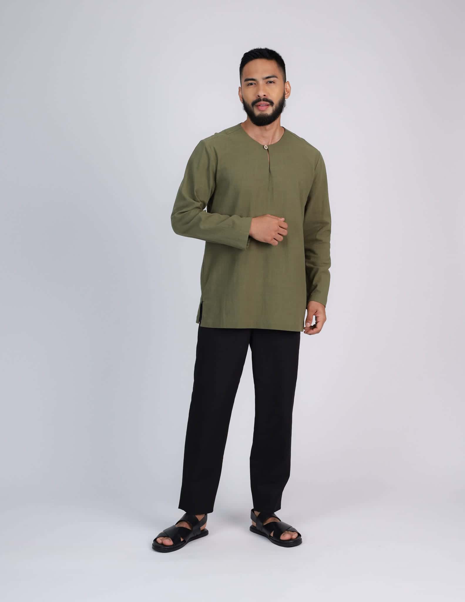 HAIDAR KURTA (ARMY GREEN) - Image 4