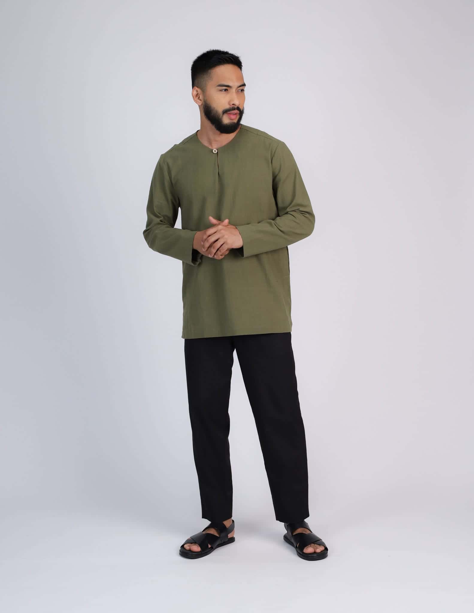 HAIDAR KURTA (ARMY GREEN) - Image 5