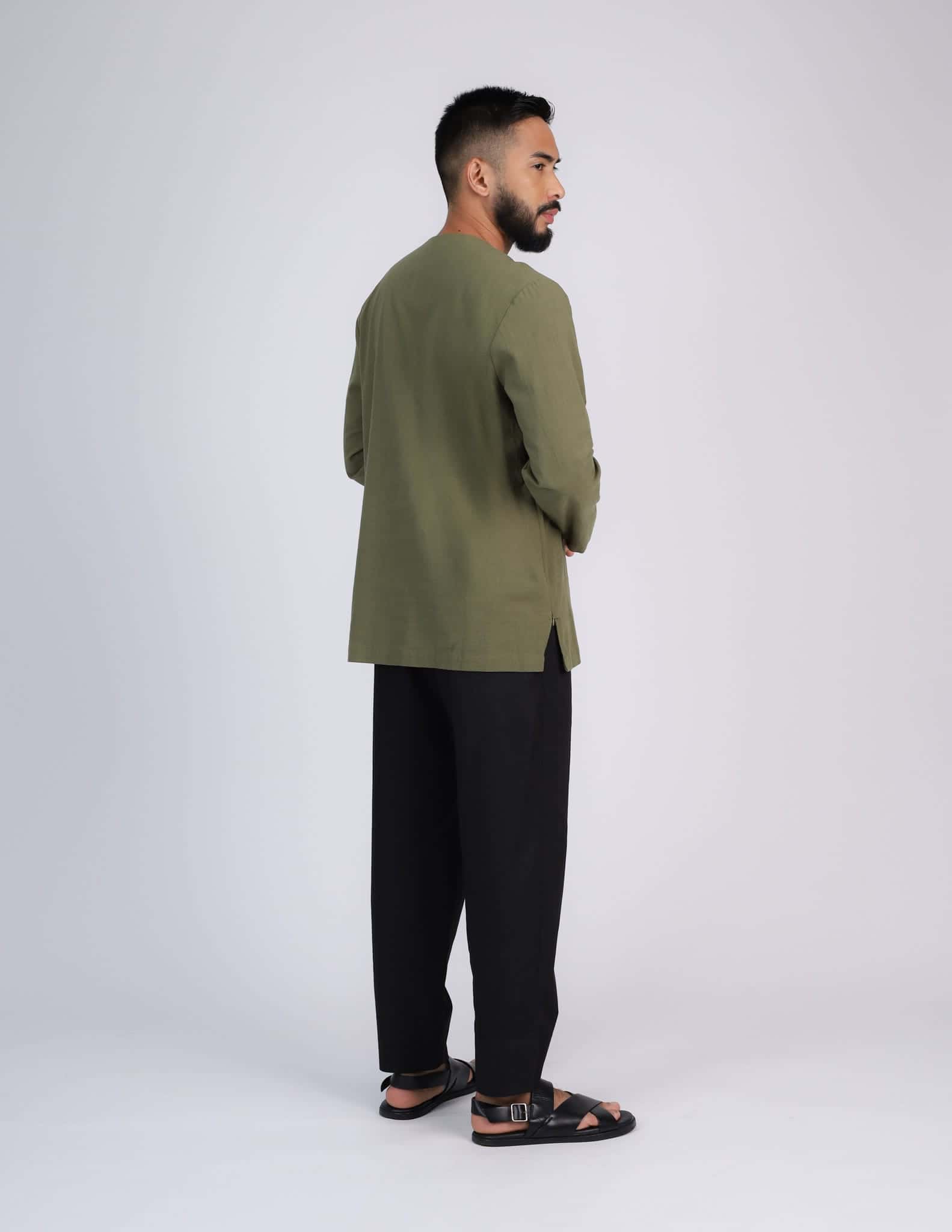 HAIDAR KURTA (ARMY GREEN) - Image 6