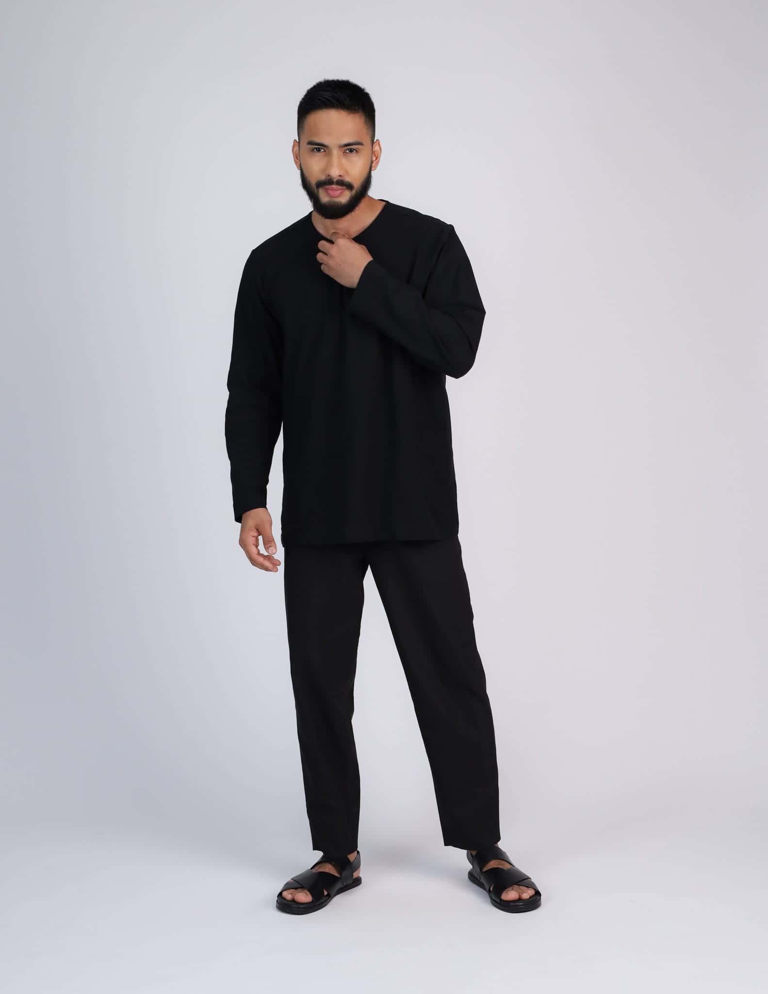 HAIDAR KURTA (BLACK) - Image 4