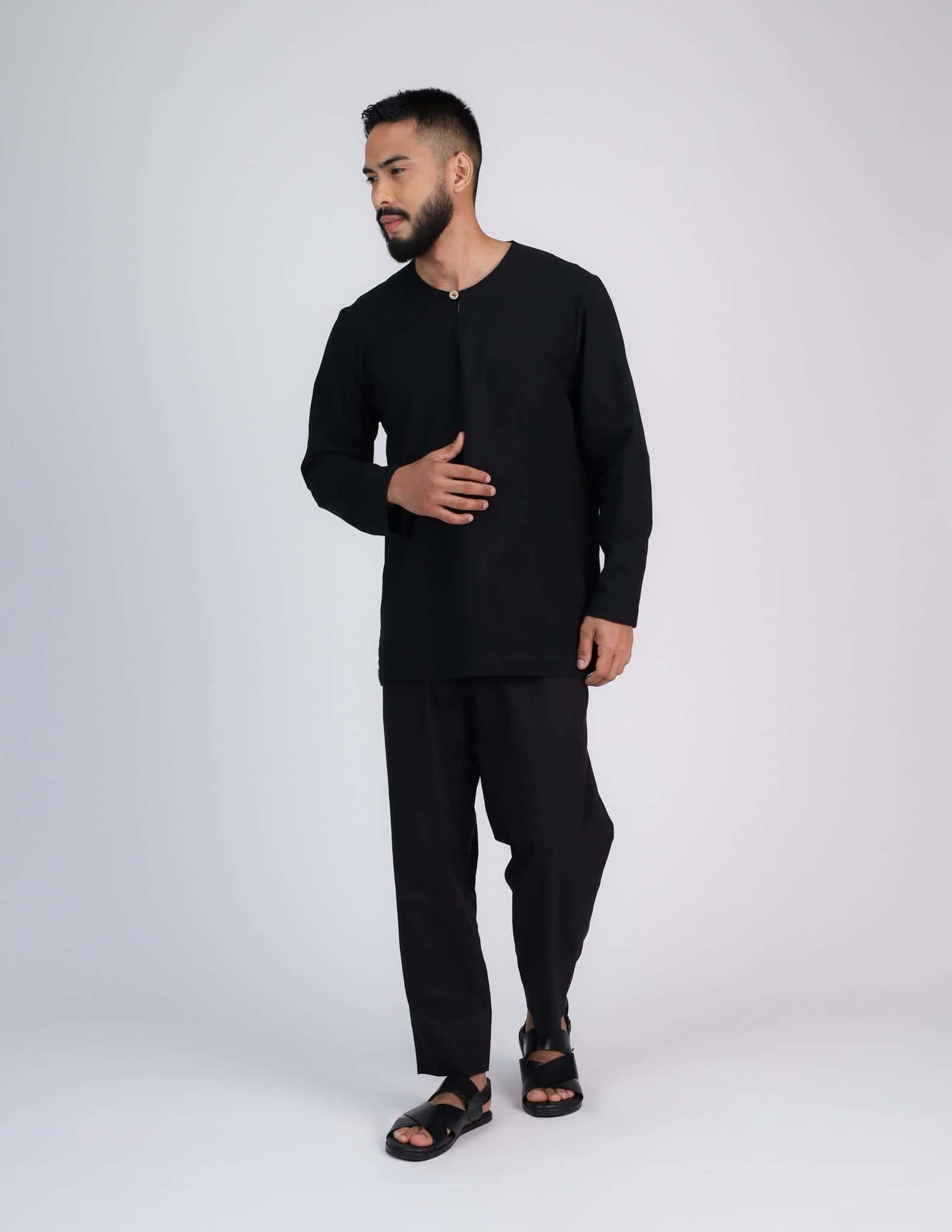 HAIDAR KURTA (BLACK) - Image 5