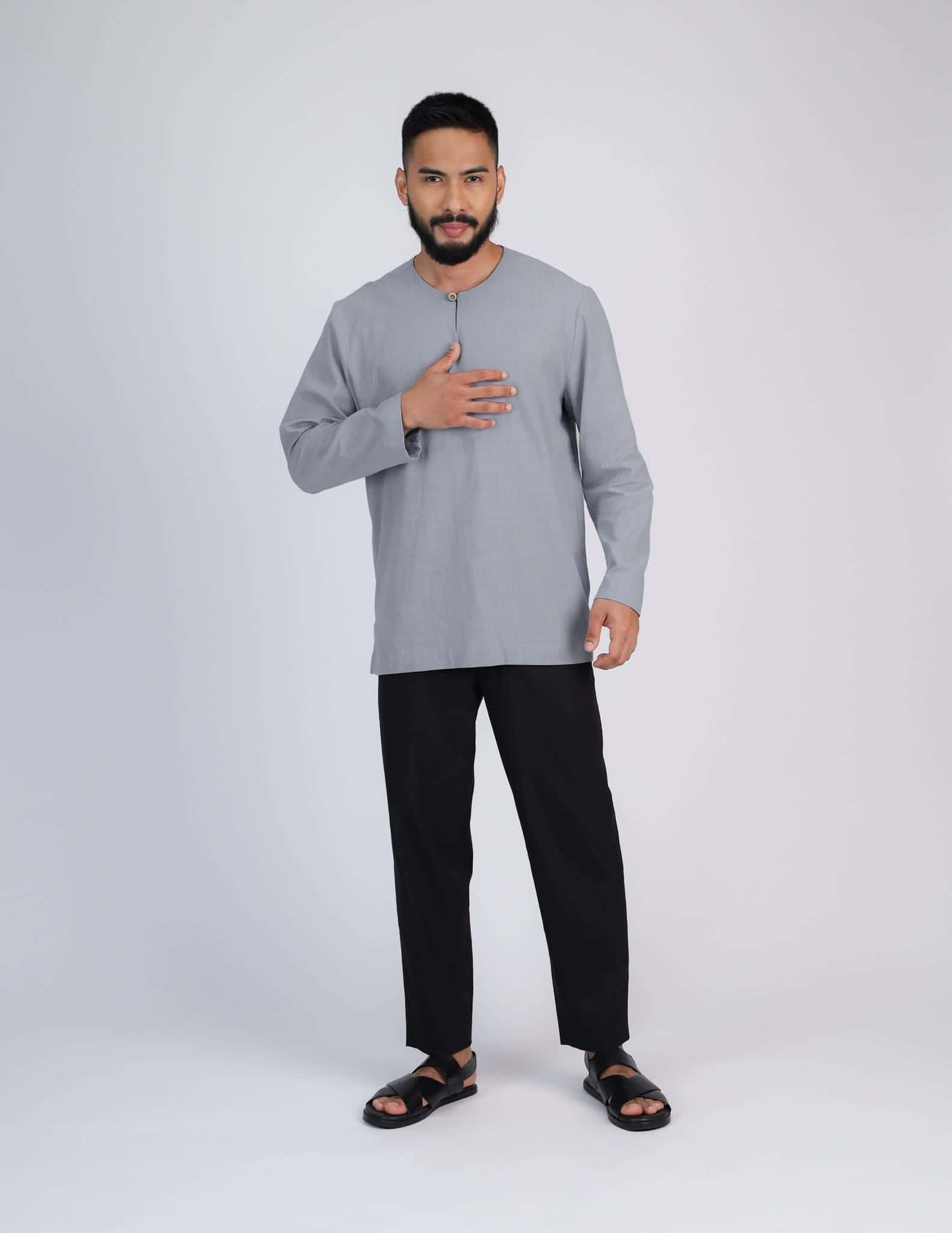 HAIDAR KURTA (GREY) - Image 3
