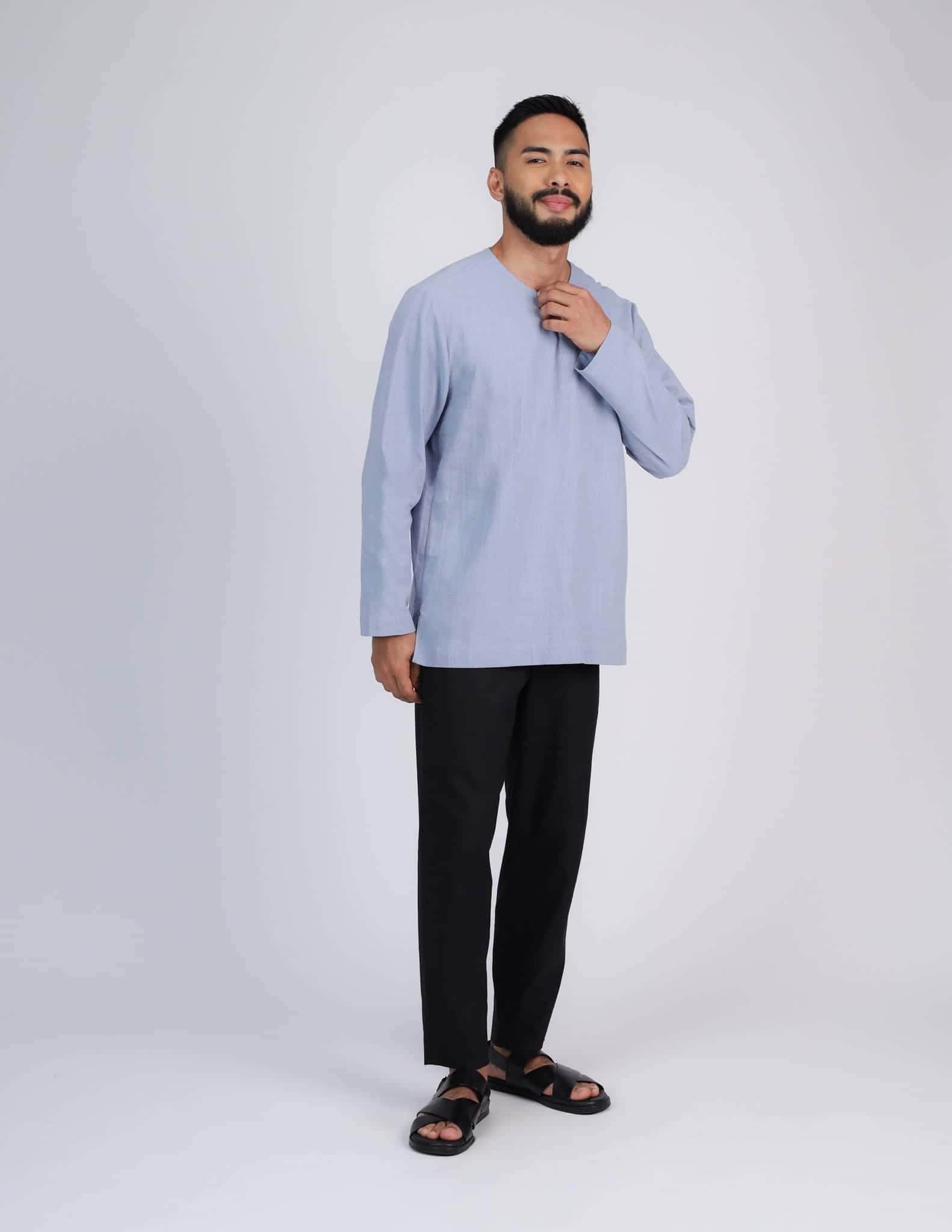 HAIDAR KURTA (MISTY BLUE) - Image 3