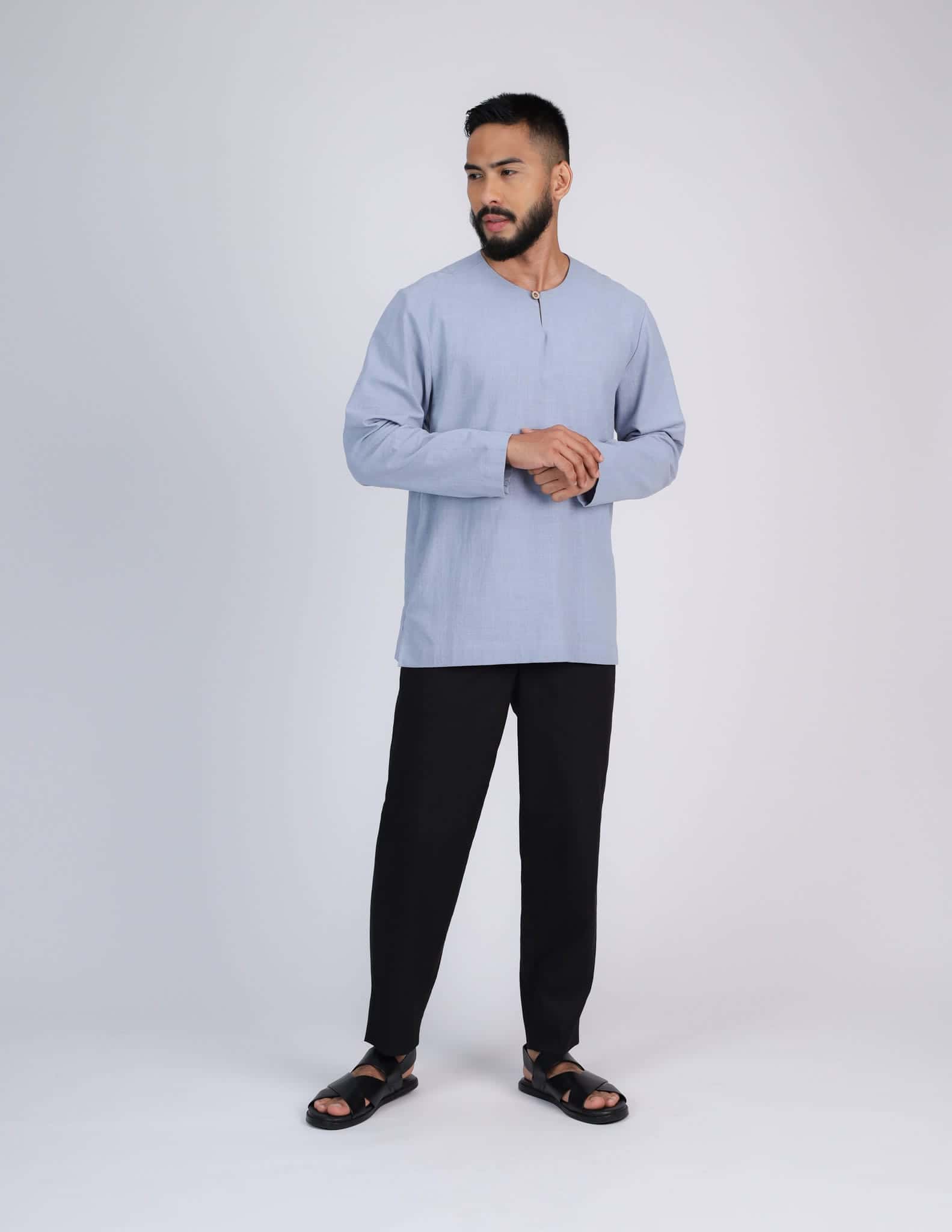 HAIDAR KURTA (MISTY BLUE) - Image 4