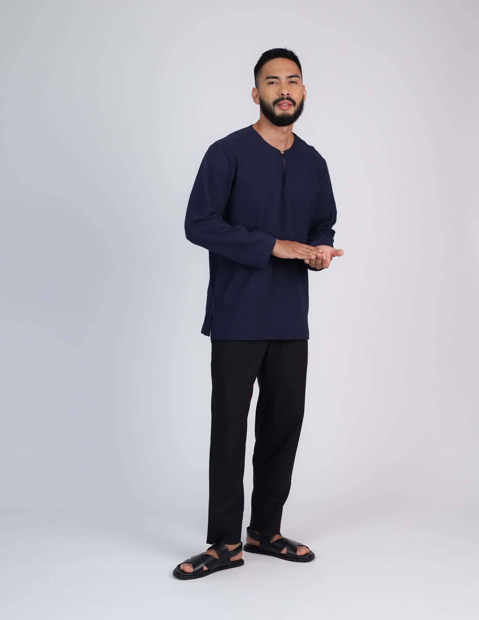 HAIDAR KURTA (NAVY BLUE) - Image 3