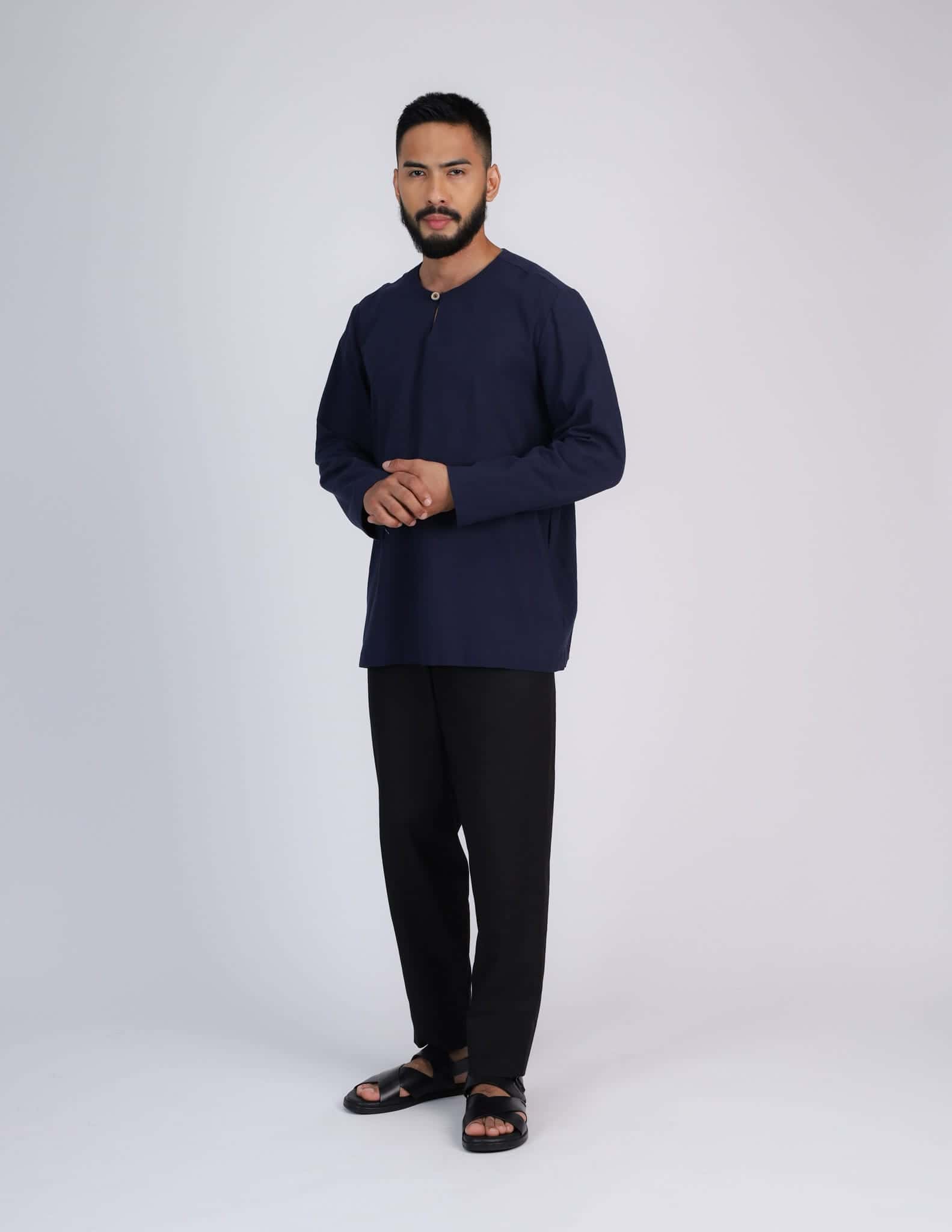 HAIDAR KURTA (NAVY BLUE) - Image 4