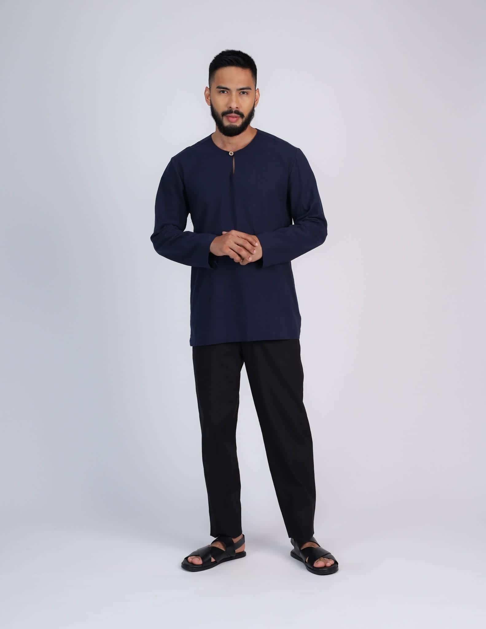 HAIDAR KURTA (NAVY BLUE) - Image 5