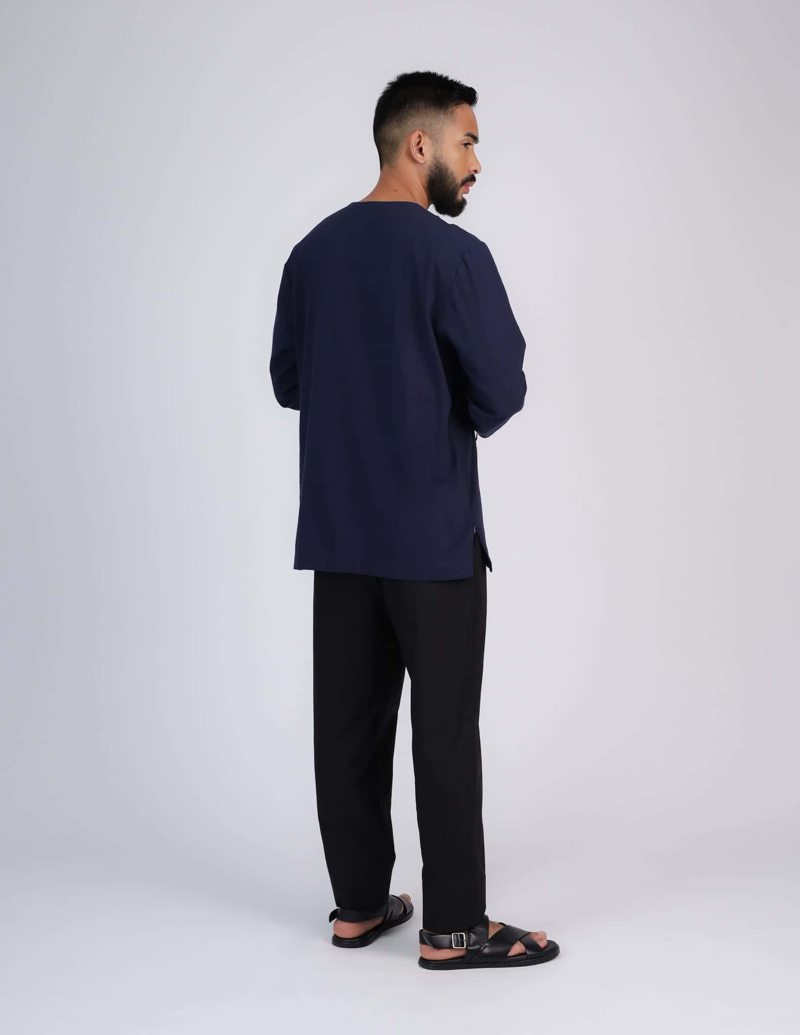 HAIDAR KURTA (NAVY BLUE) - Image 6