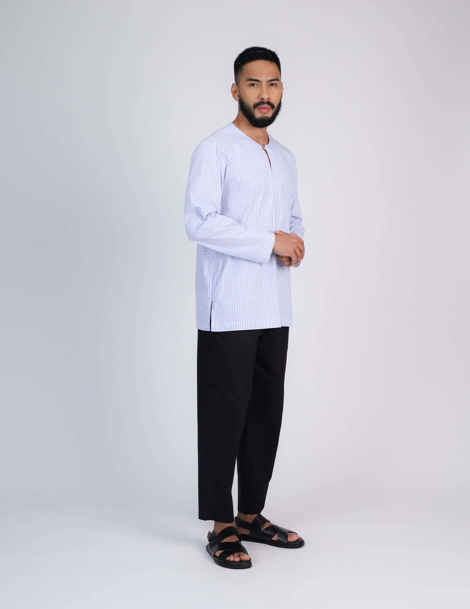 HAQEEM KURTA (LIGHT BLUE) - Image 3