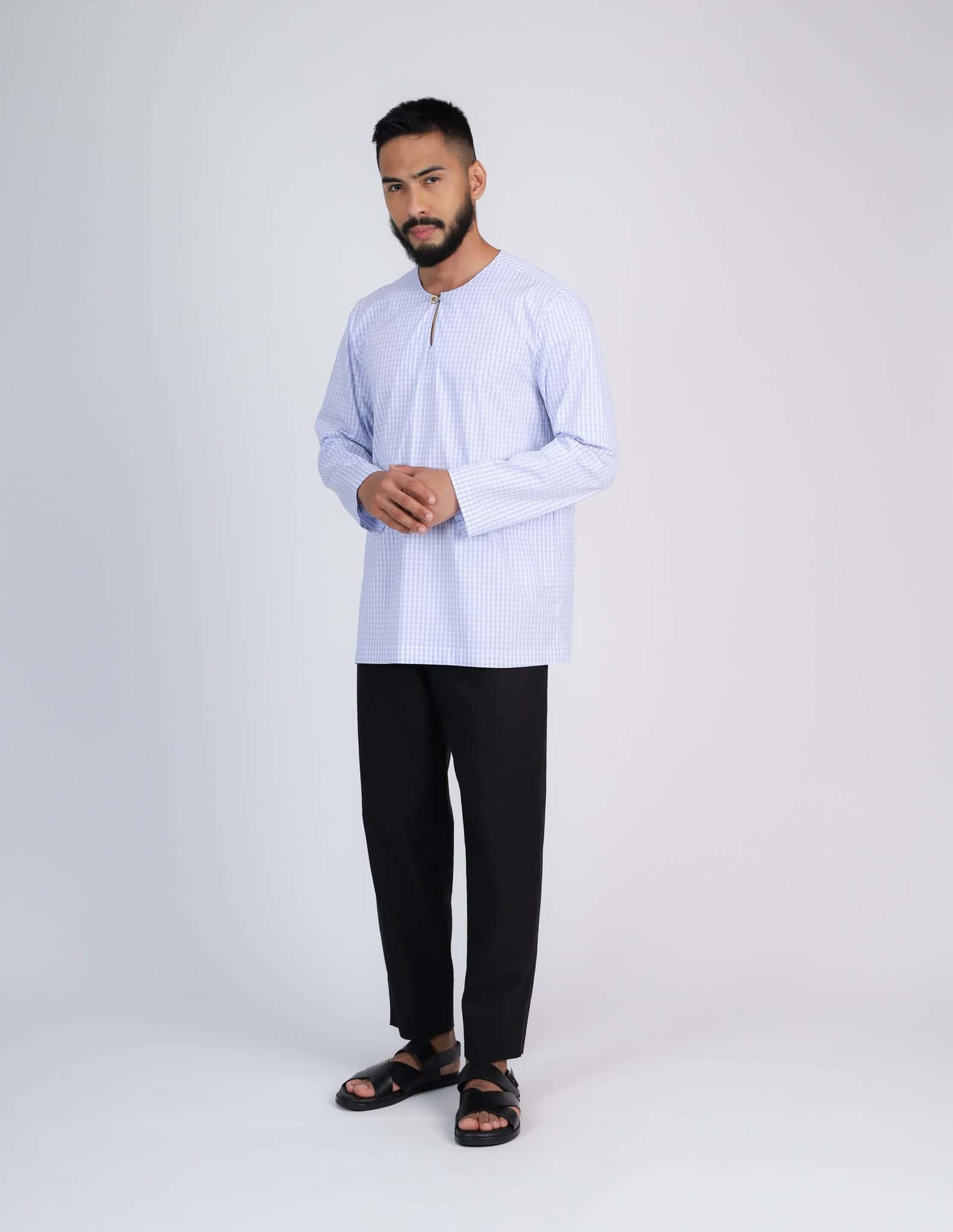 HAQEEM KURTA (LIGHT BLUE) - Image 6