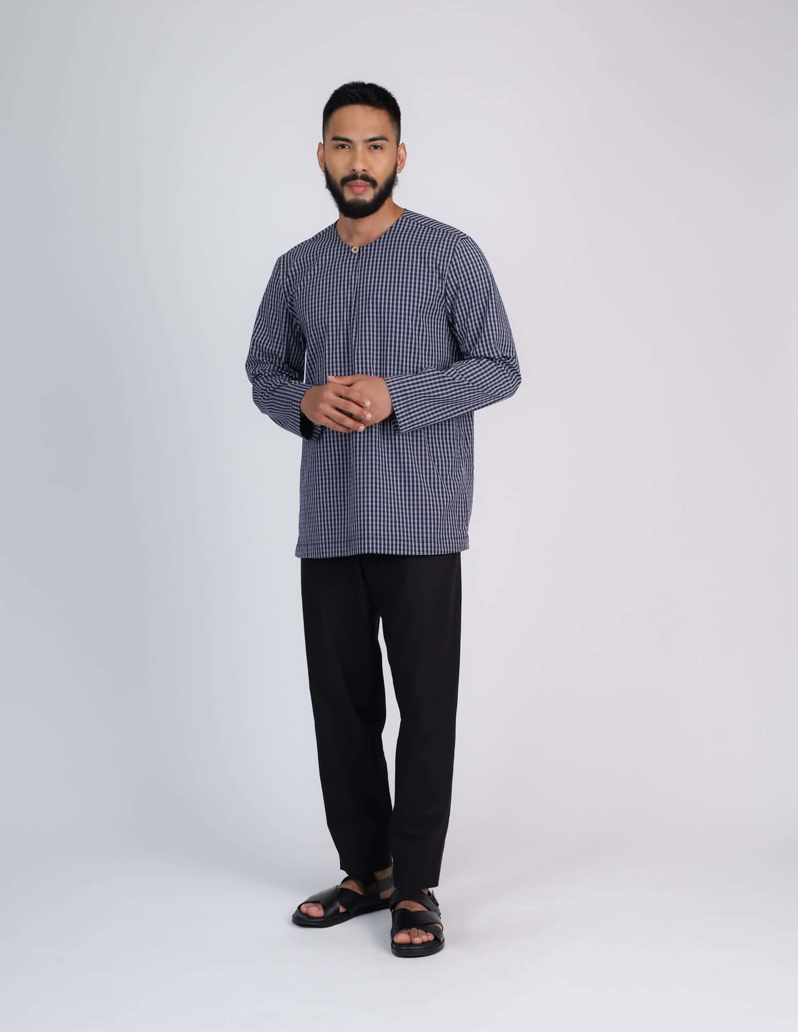 HAQEEM KURTA (NAVY BLUE) - Image 4
