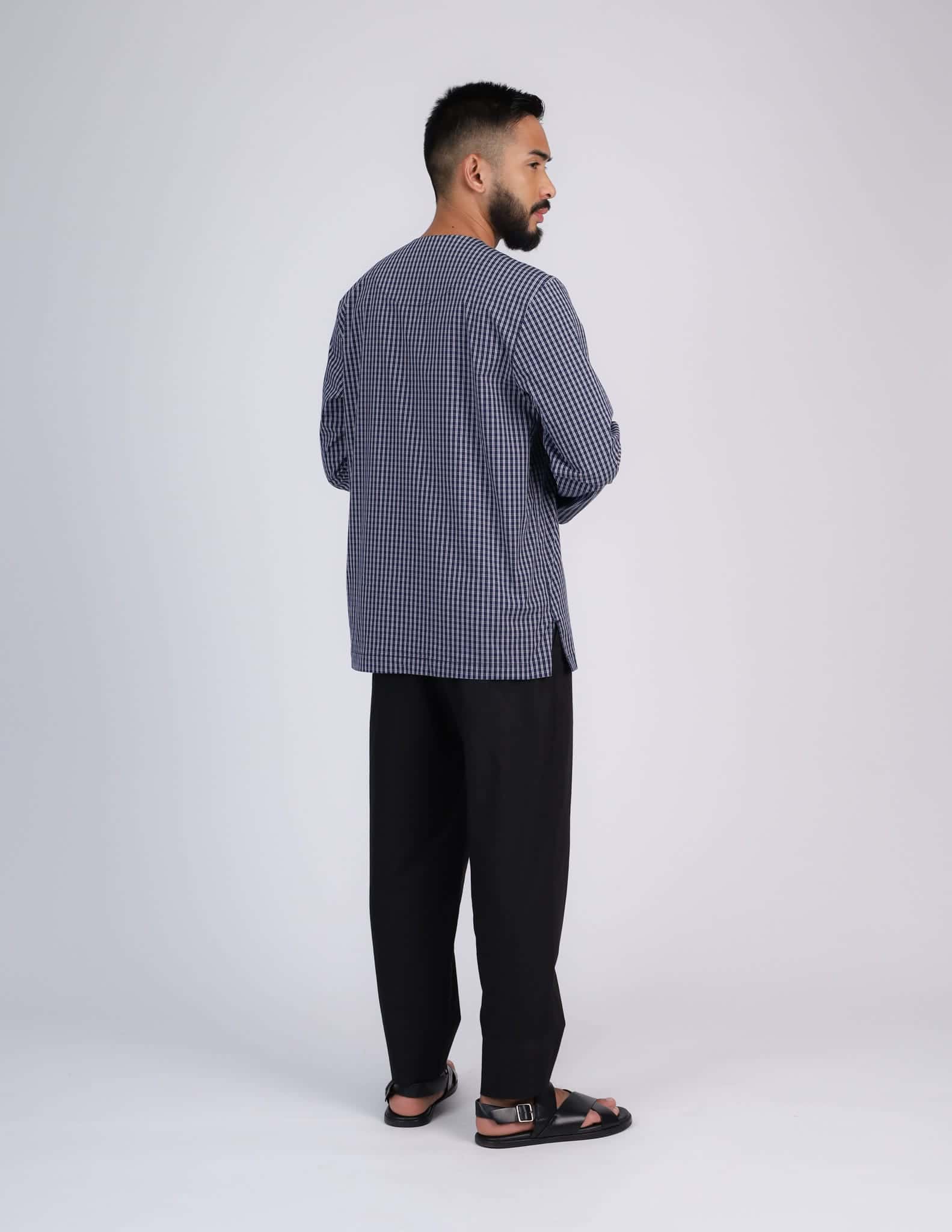 HAQEEM KURTA (NAVY BLUE) - Image 5