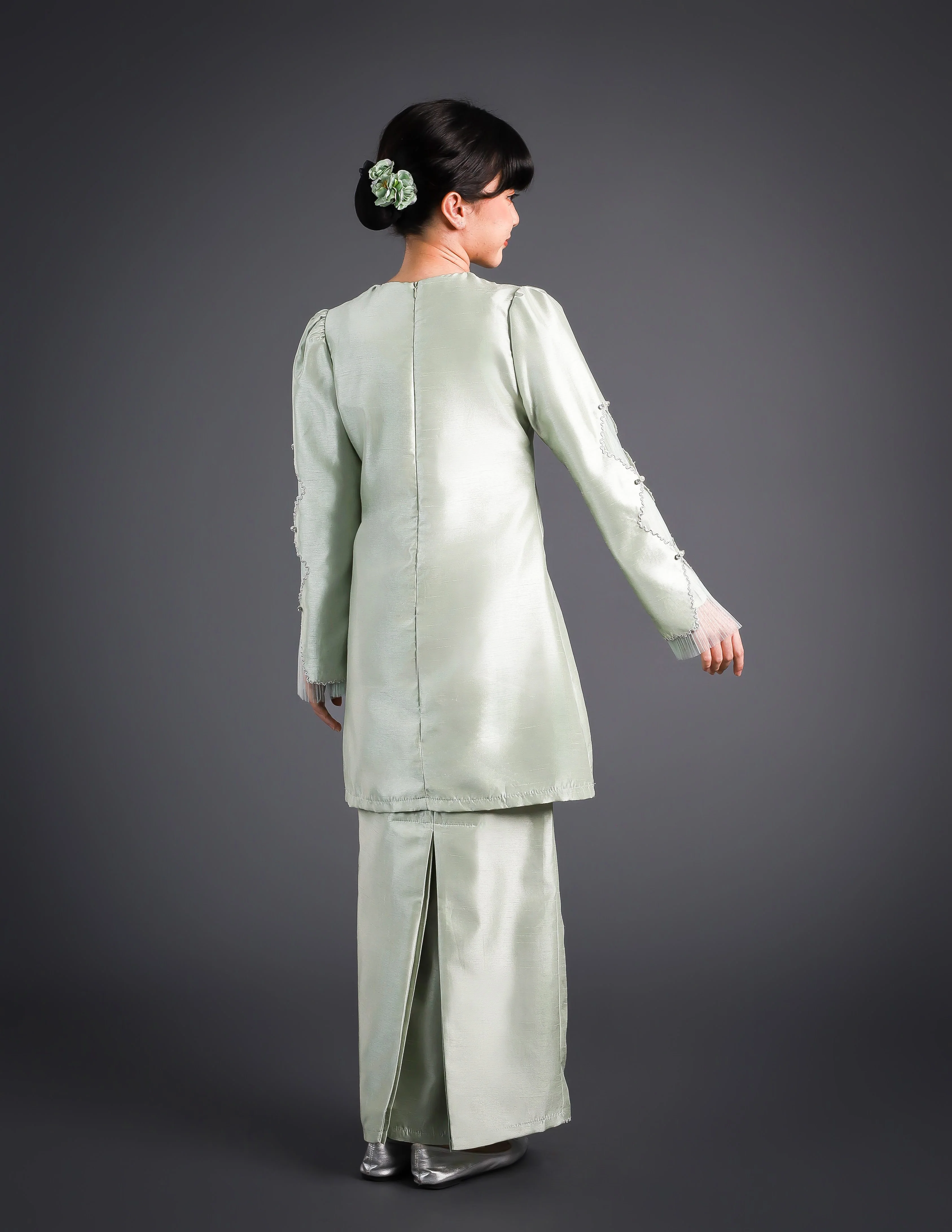 IRDINA KURUNG KIDS (GREEN TEA) - Image 3