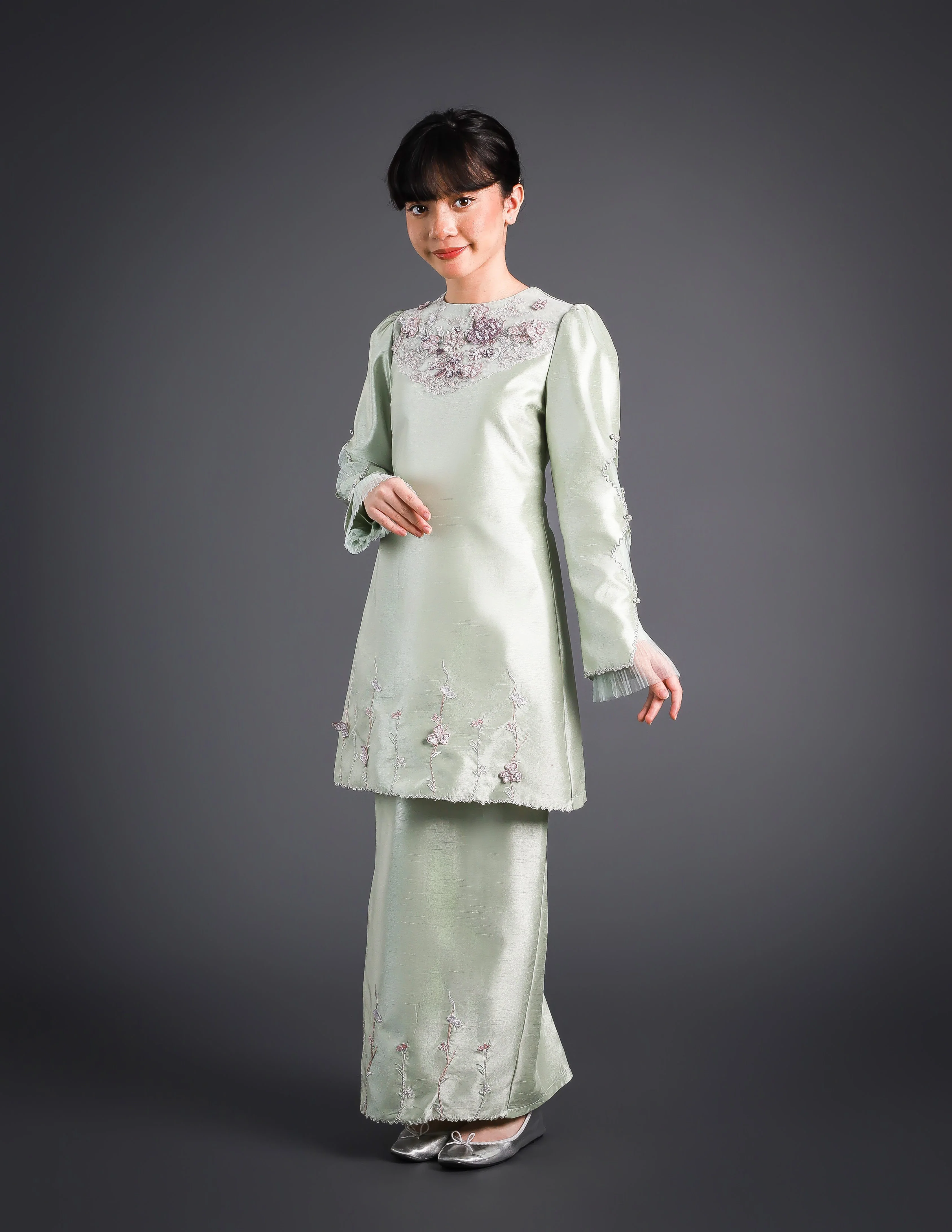 IRDINA KURUNG KIDS (GREEN TEA) - Image 6