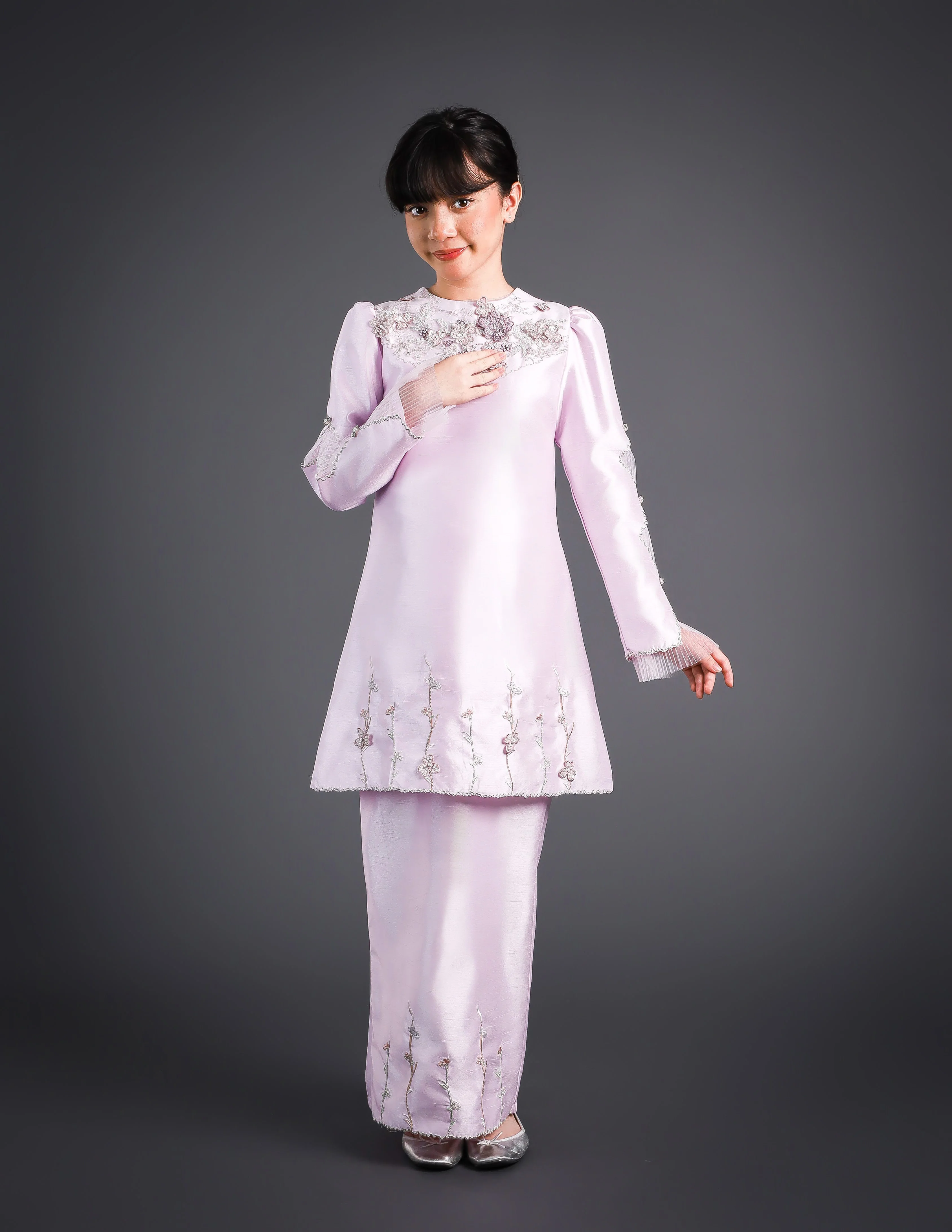 IRDINA KURUNG KIDS (LILAC) - Image 3