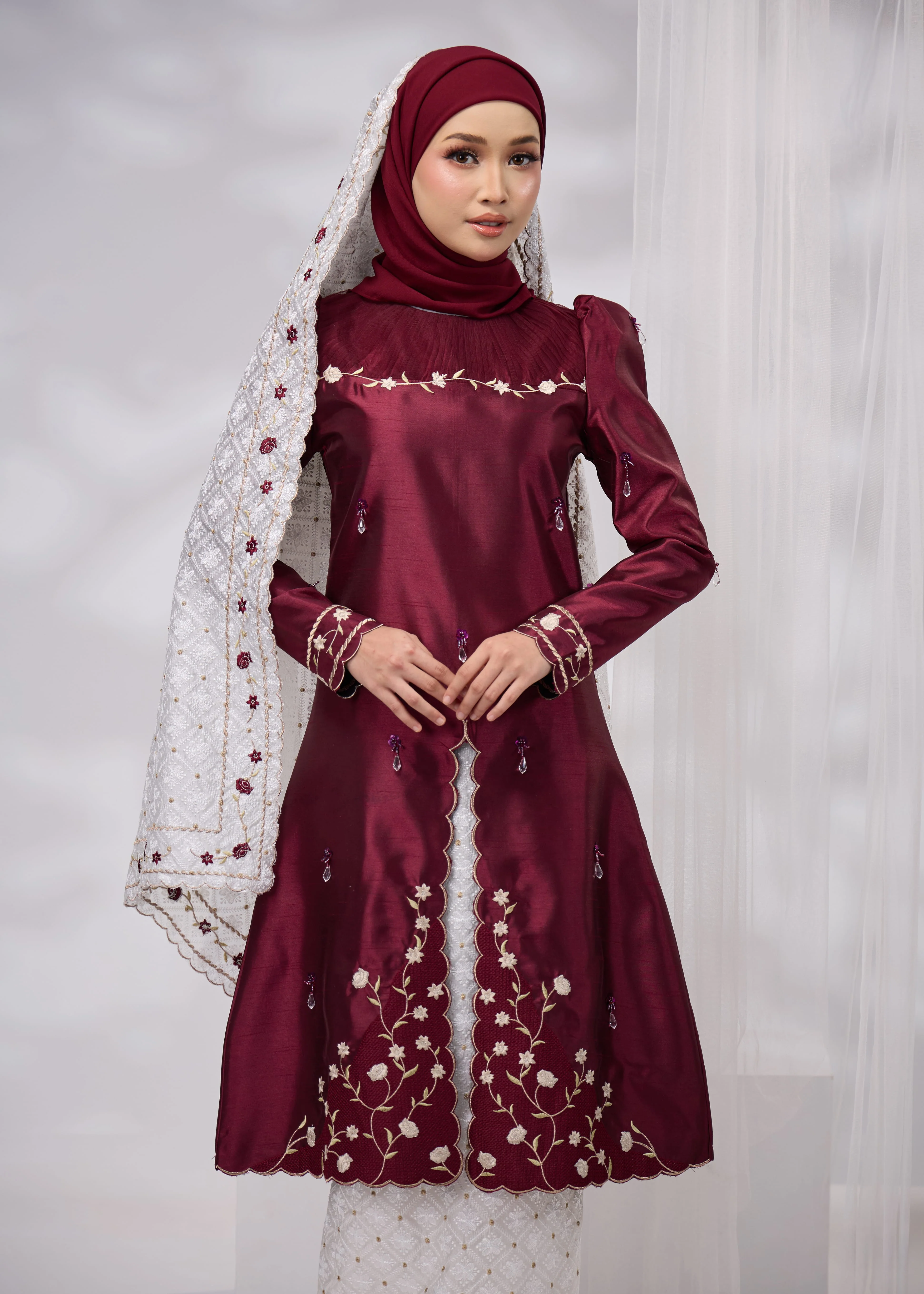 MINOR DEFECT ALANNA KURUNG (BURGUNDY) - Image 3