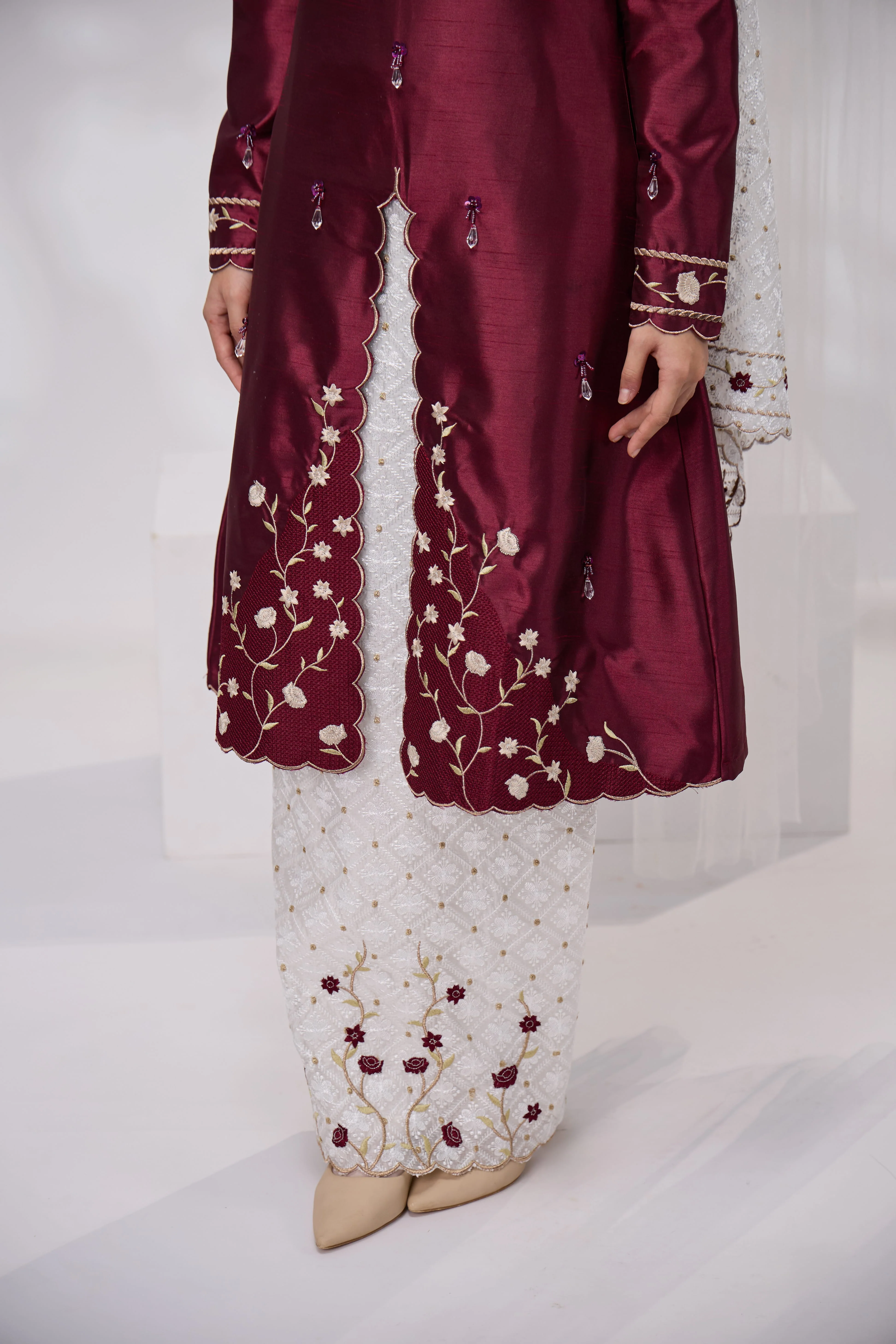 MINOR DEFECT ALANNA KURUNG (BURGUNDY) - Image 5