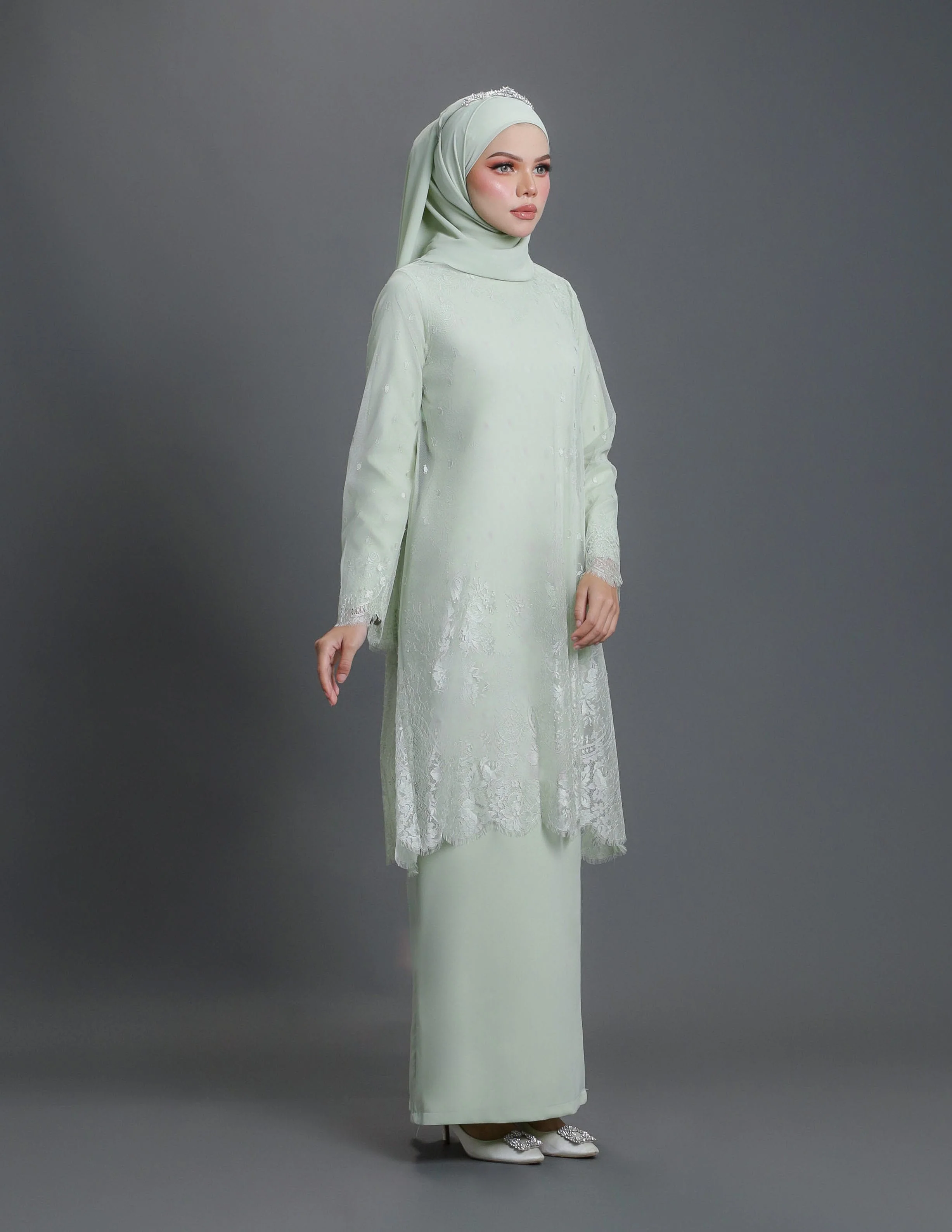 NAYLA DRESS (GREEN TEA) - Image 3