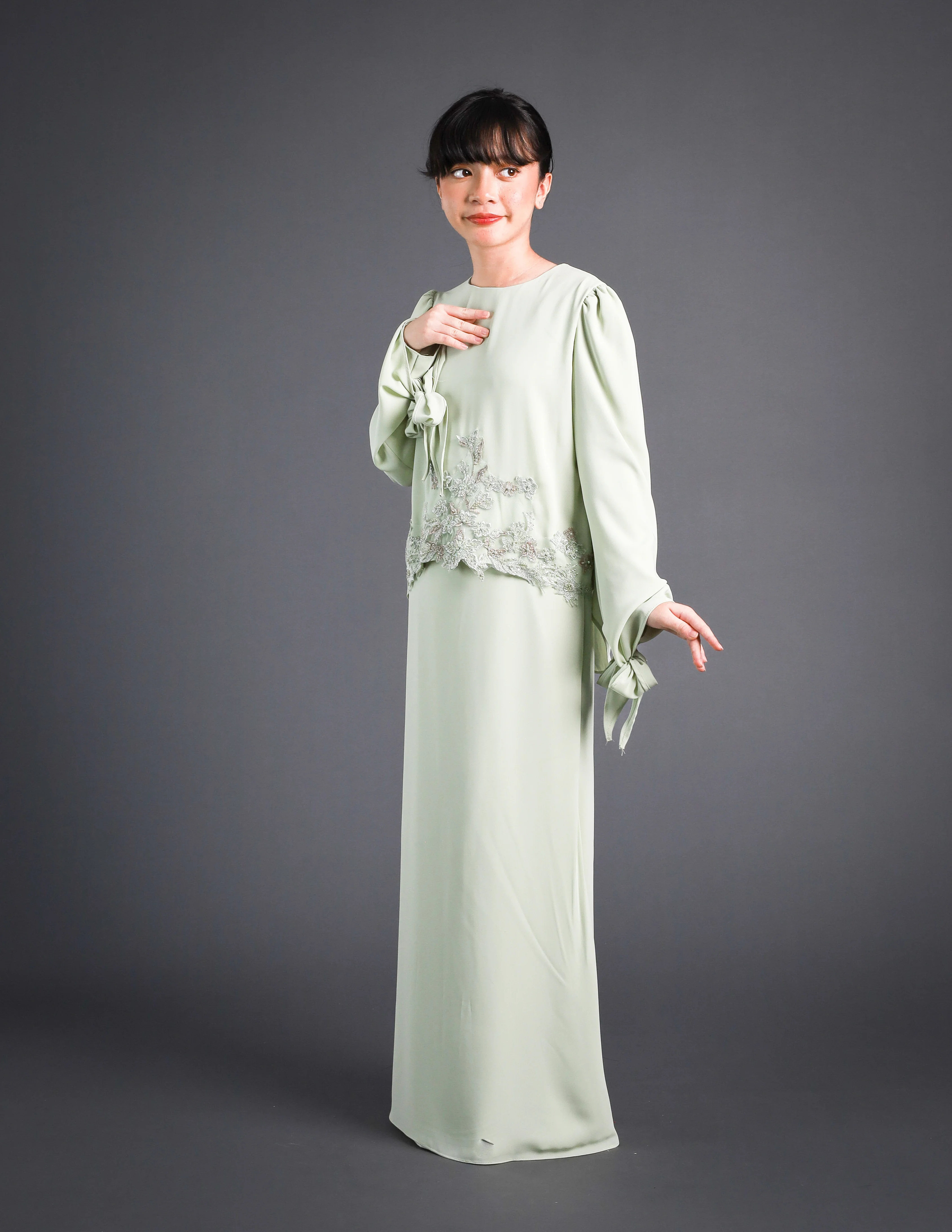 NERISSA KURUNG KIDS (GREEN TEA) - Image 3
