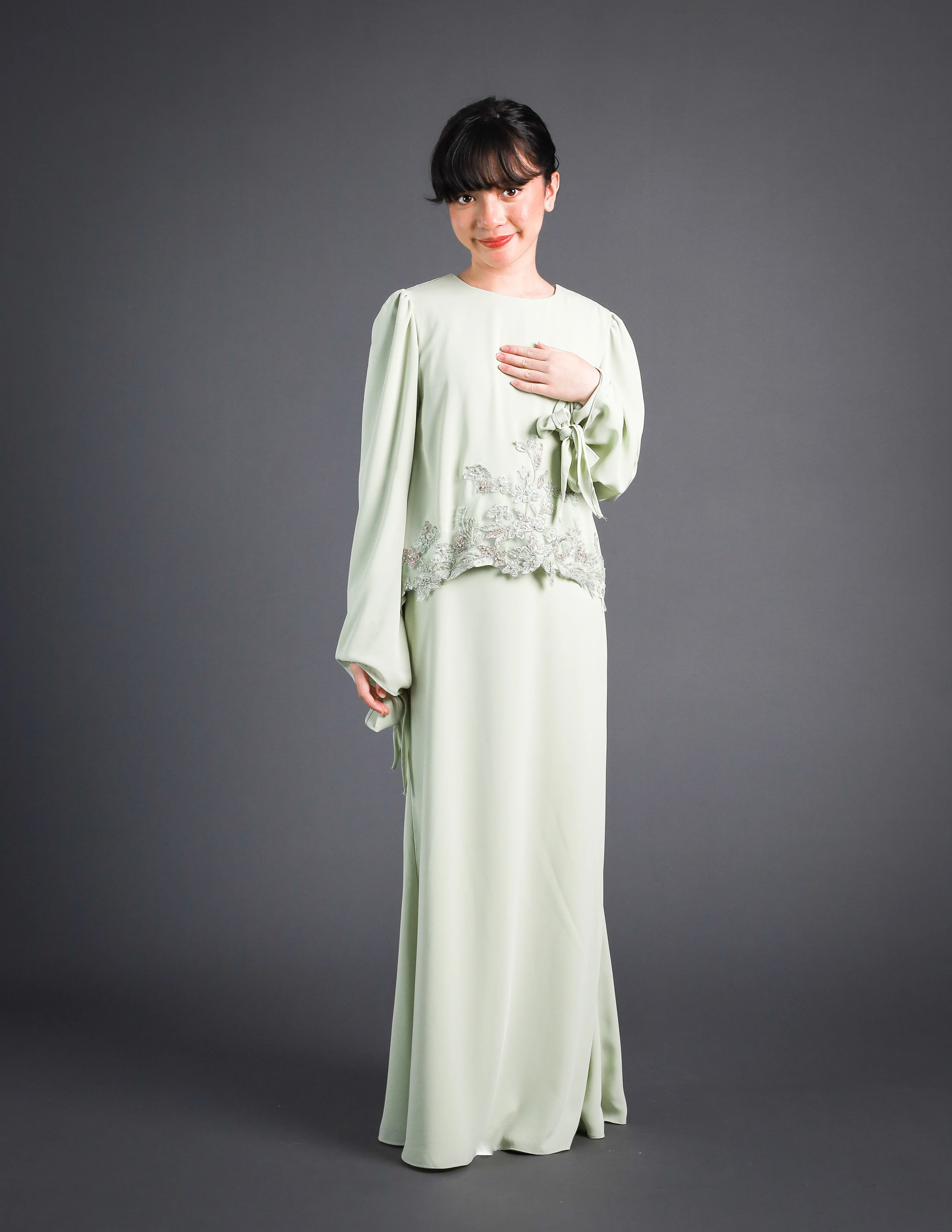 NERISSA KURUNG KIDS (GREEN TEA) - Image 4