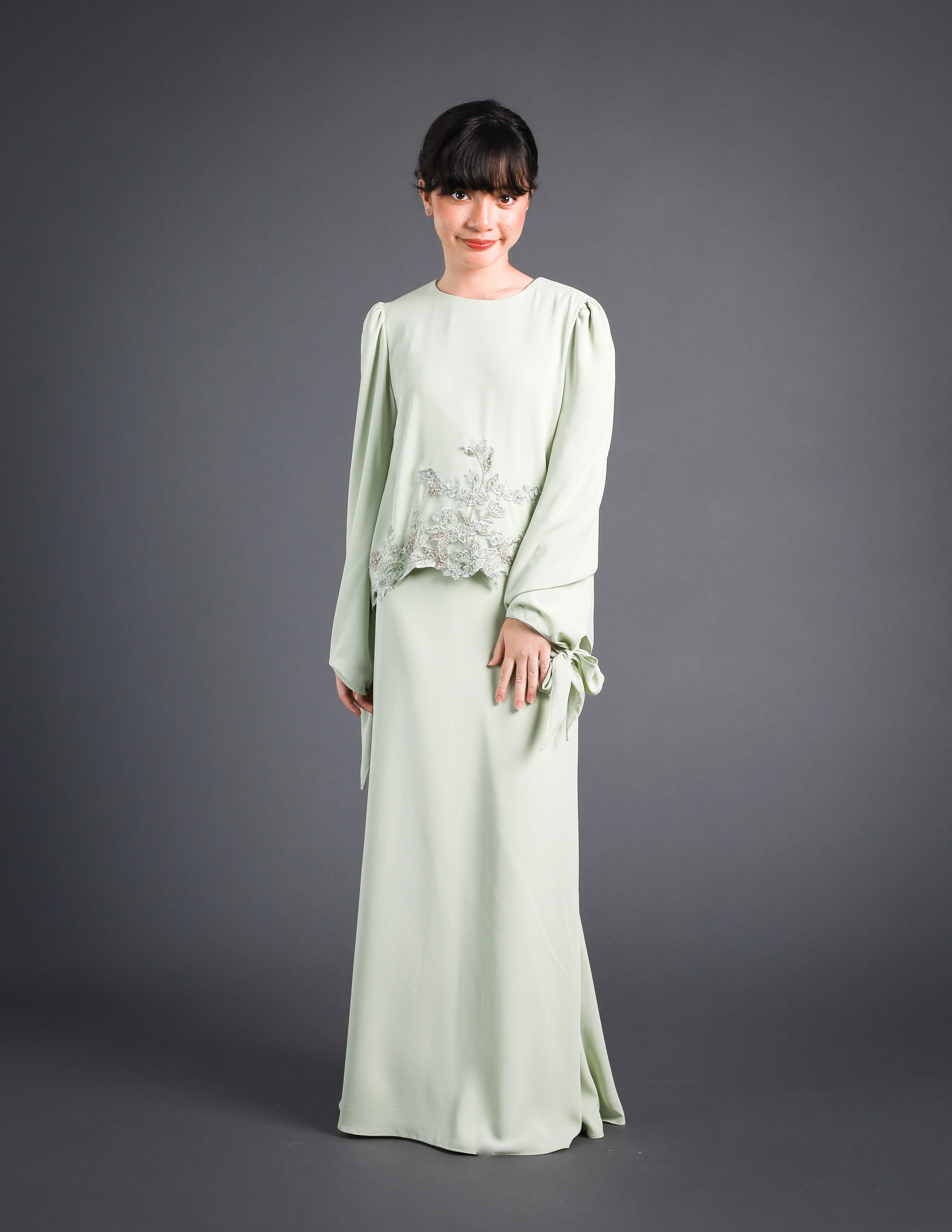 NERISSA KURUNG KIDS (GREEN TEA) - Image 5