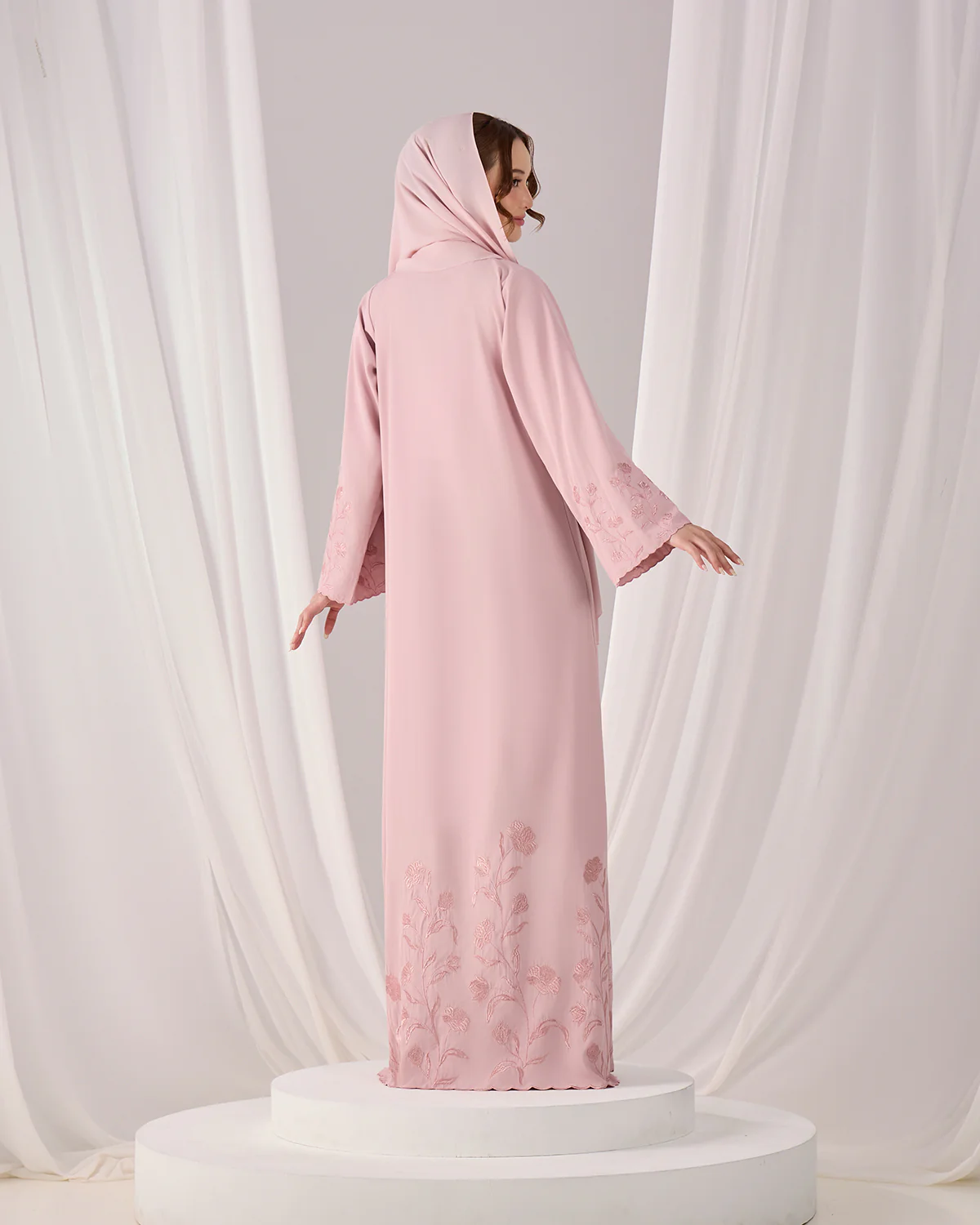 QAFIYA ABAYA (DUSTY PINK) - Image 4