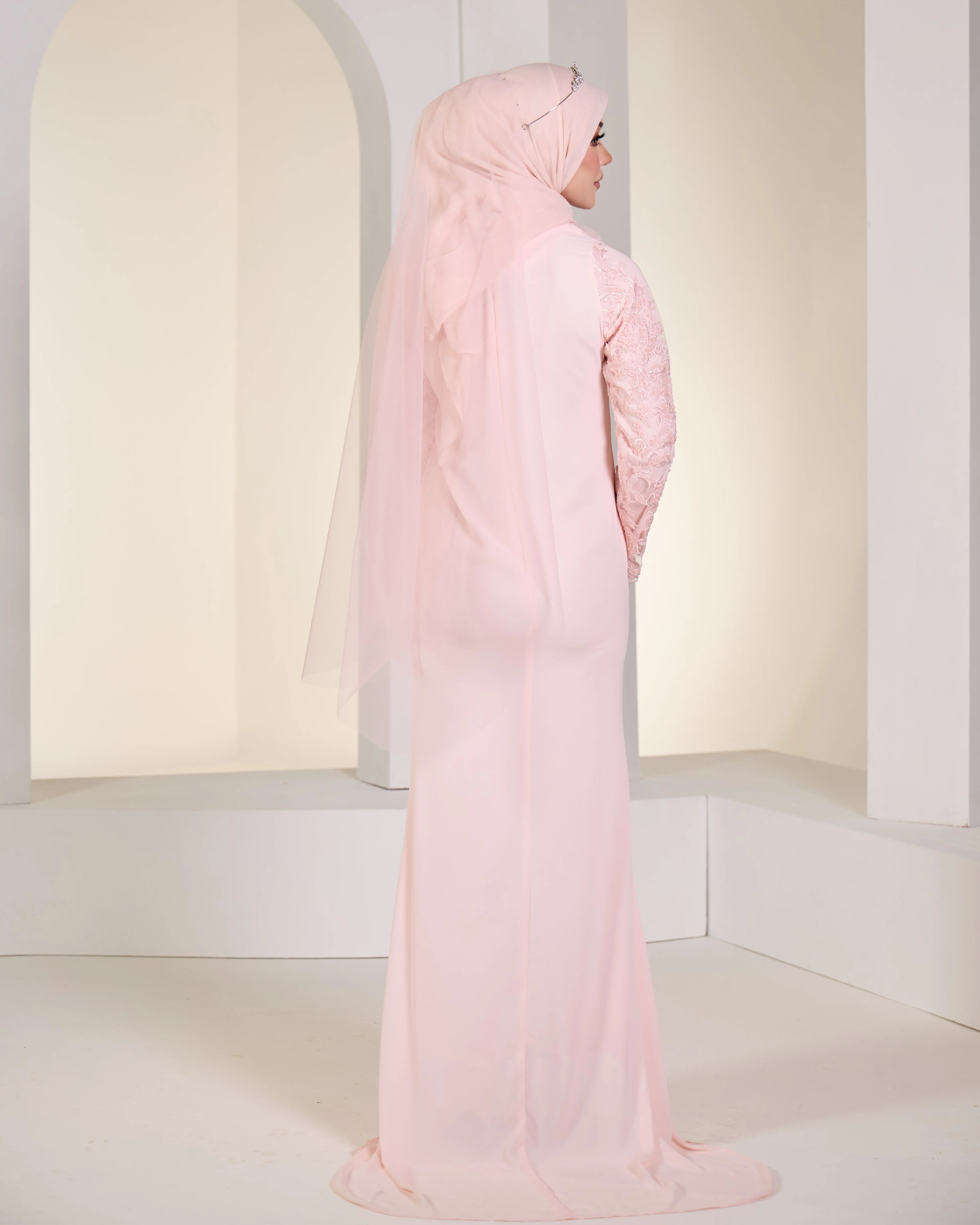 SKYLAR BRIDE DRESS (SOFT PINK) - Image 5