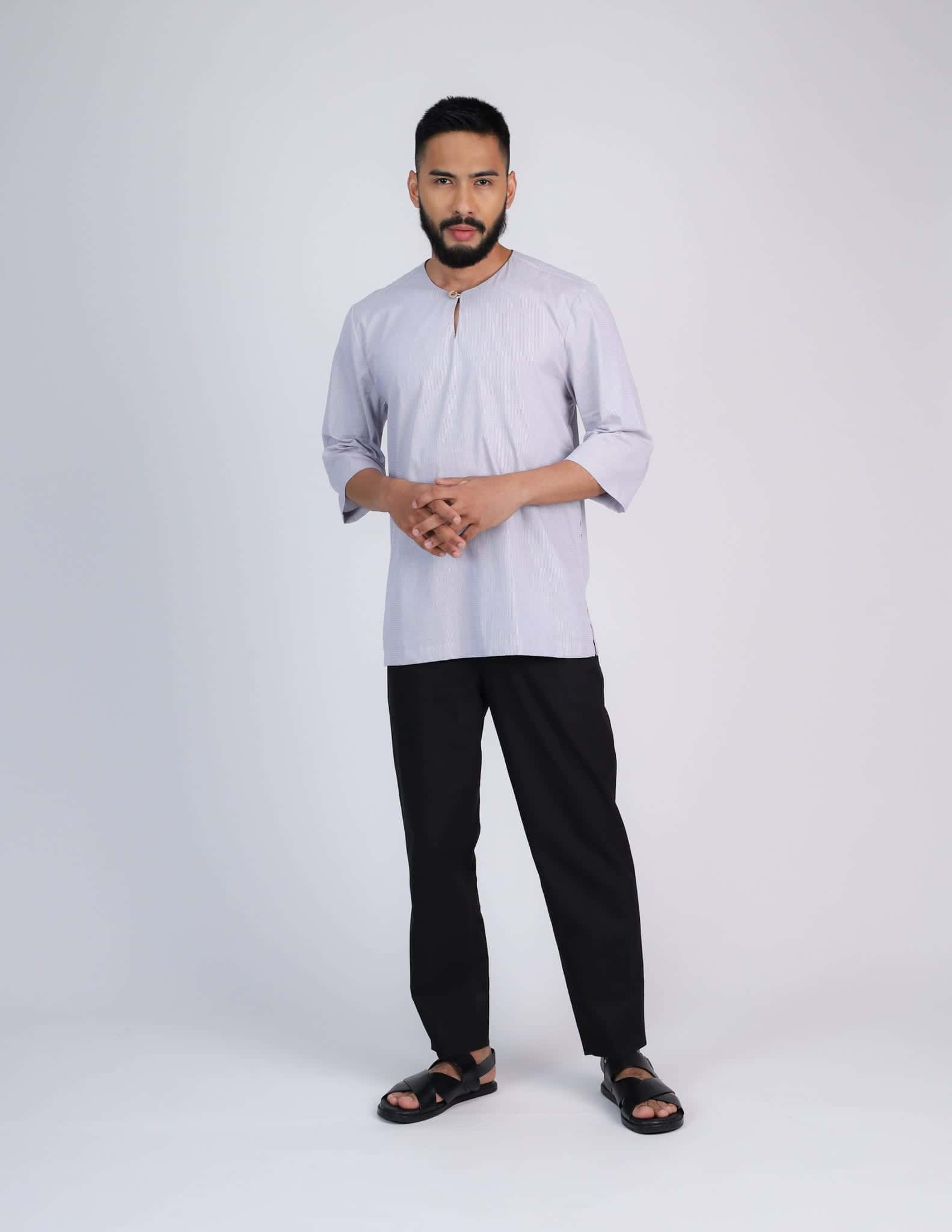 ZAFAR KURTA (GREY) - Image 3