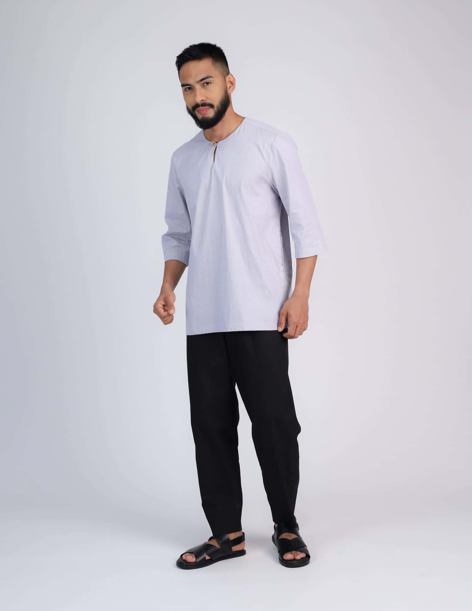 ZAFAR KURTA (GREY) - Image 6
