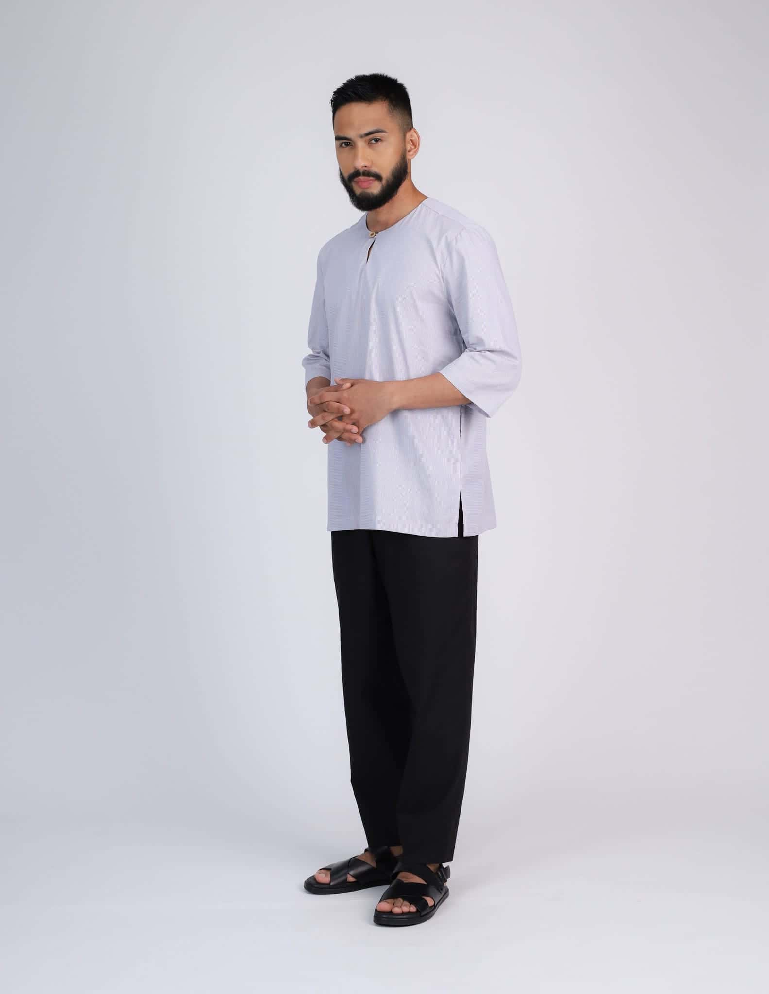 ZAFAR KURTA (GREY) - Image 7