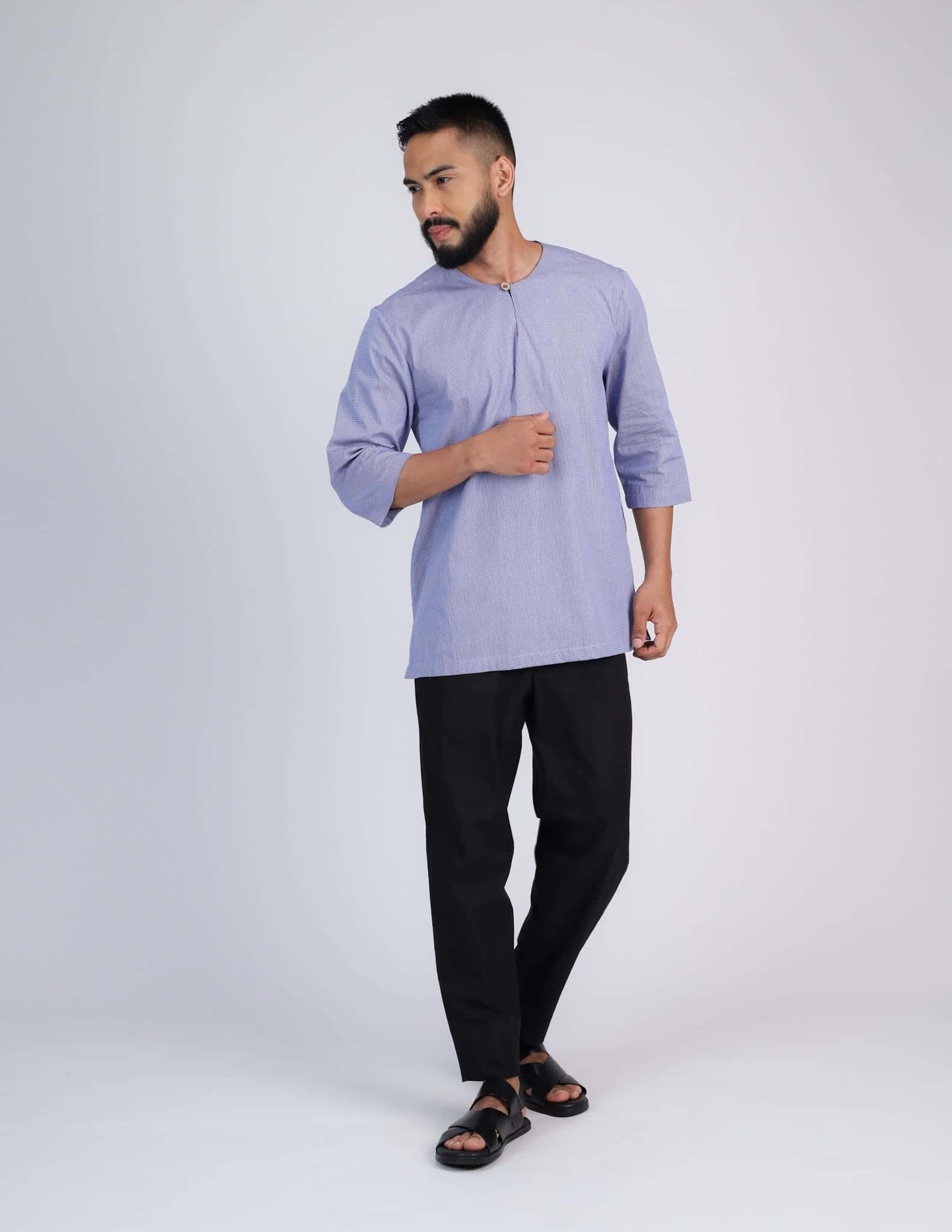 ZAFAR KURTA (SKY BLUE) - Image 6